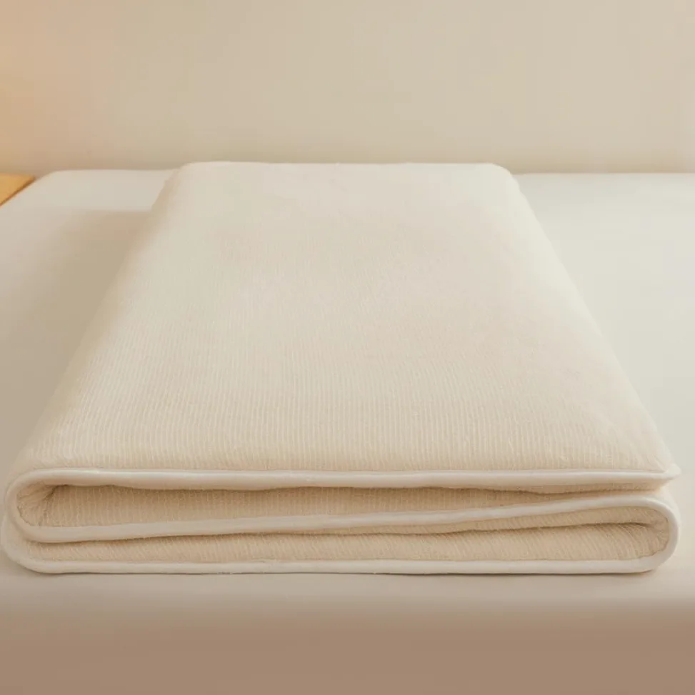 Futon - Materassino da viaggio con imbottitura in cotone, pieghevole, spesso e caldo, portatile, per campeggio, viaggi, imbottito, 90 x 200 cm