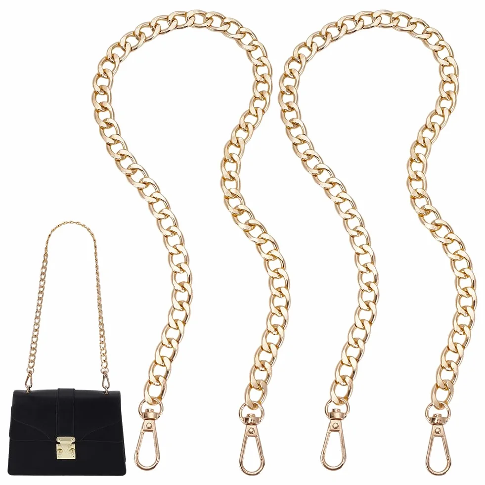 PH PandaHall Catena per Borsa Oro 60cm Catena Corta in Metallo Alluminio per Donna Borsetta