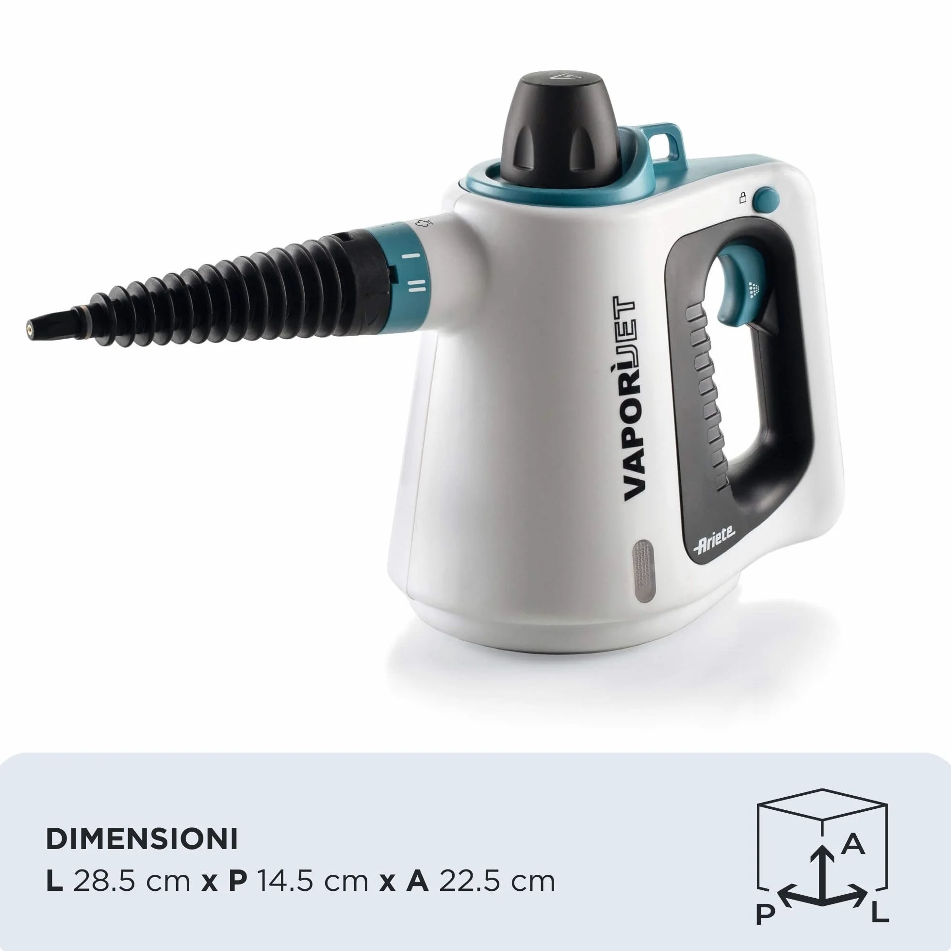 Ariete 4137 Vaporì Jet Pistola a Vapore Caldaia in Alluminio 1050 W 3,5 Bar Bianco