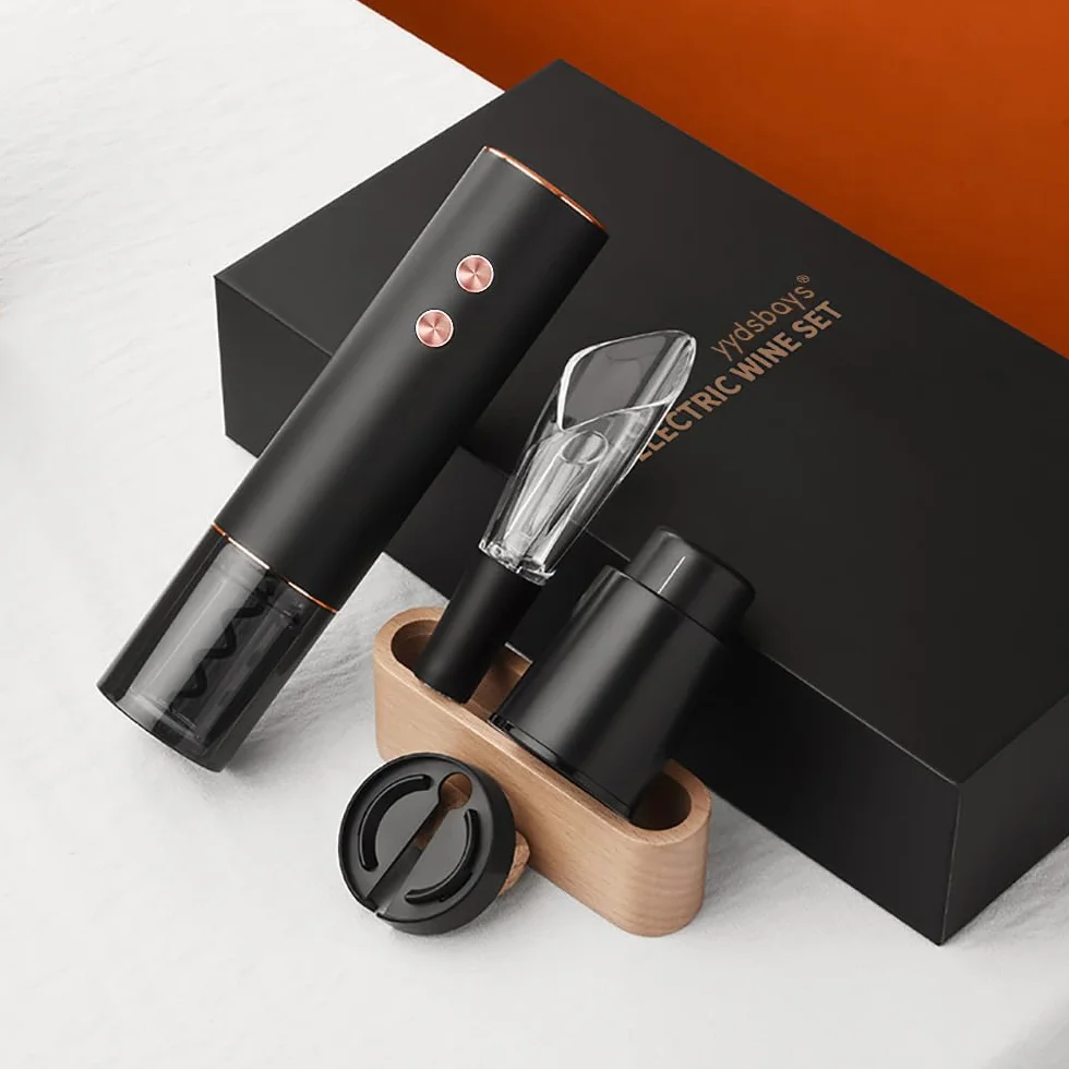 Cavatappi Elettrico Automatico Professionale Oro Ricaricabile Set Regalo