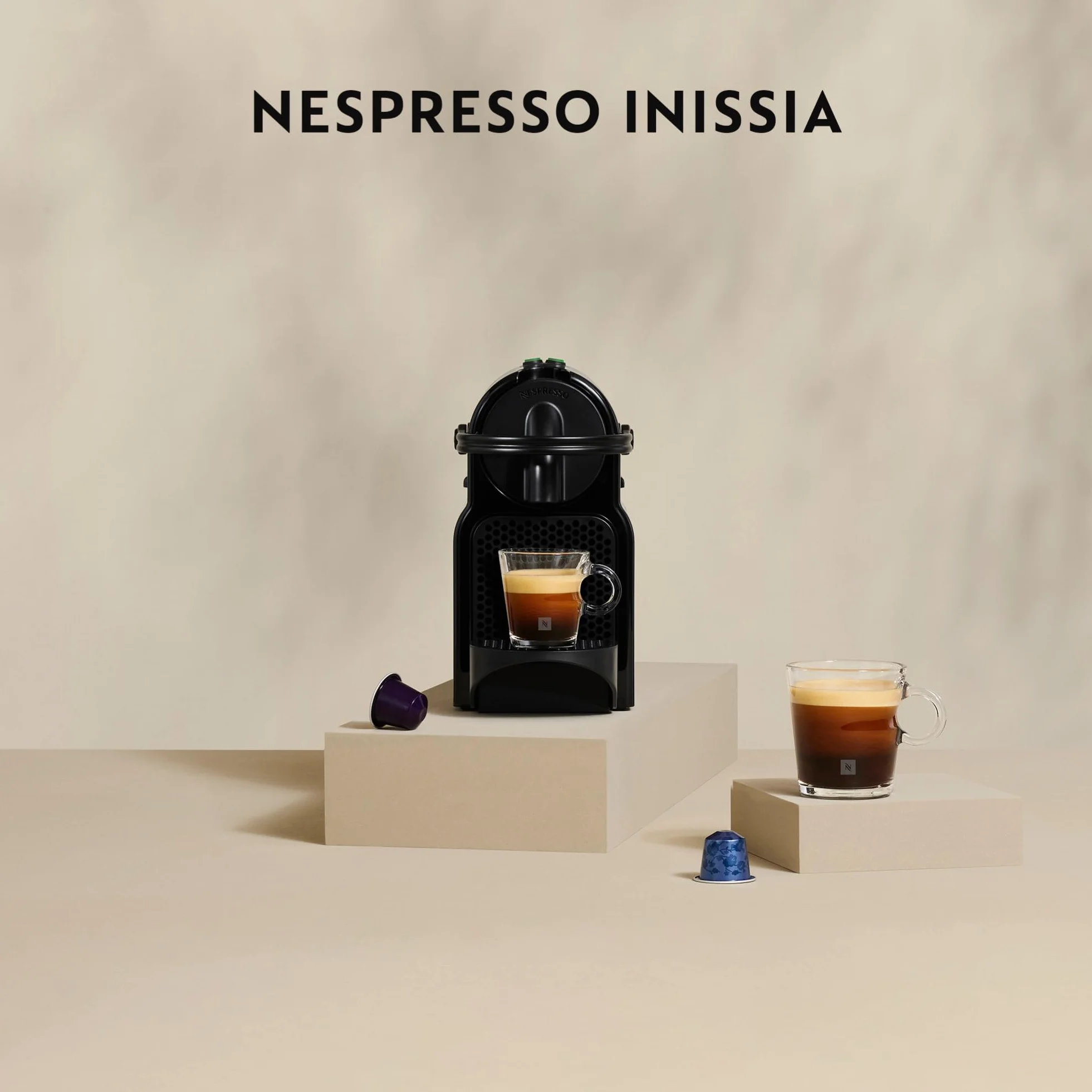 Nespresso Inissia EN80.B Macchina per Caffè Espresso, Black