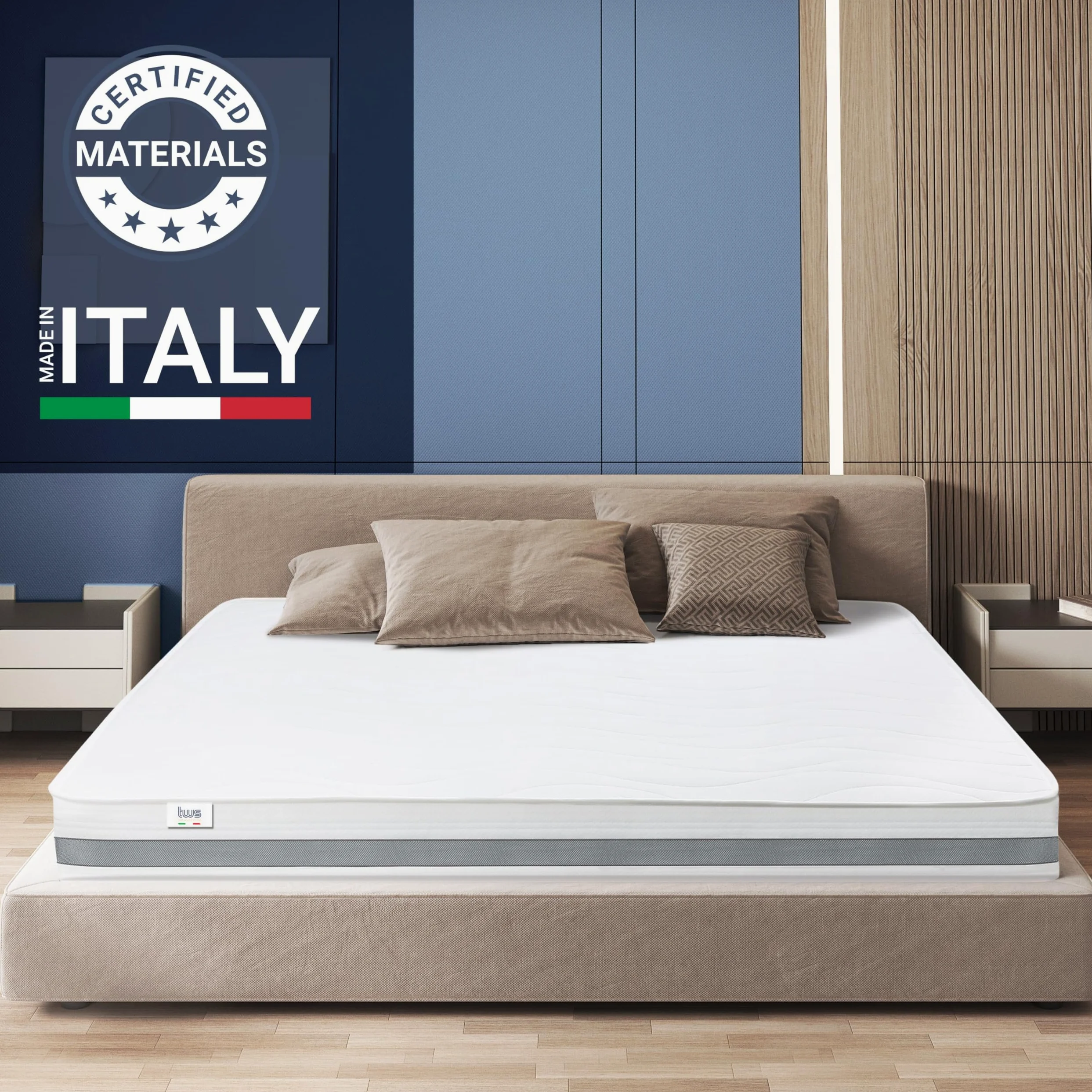 Materasso Matrimoniale Ortopedico in Memory Antibatterico | Rivestimento 3D Air in Fibra Ipoallergenica ed Antiacaro | 7 Zone Differenziate Termosensibili | Altezza 20 cm Reali | 160 x 190