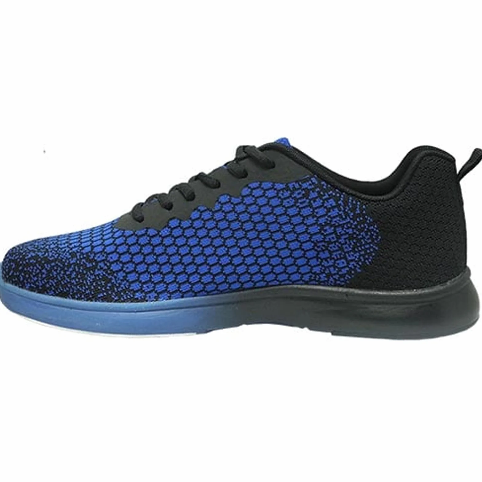 Pyramid Scarpe da Bowling da Uomo Path Lite Senza Cuciture, Nero/Blu Savoia, 42.5 EU