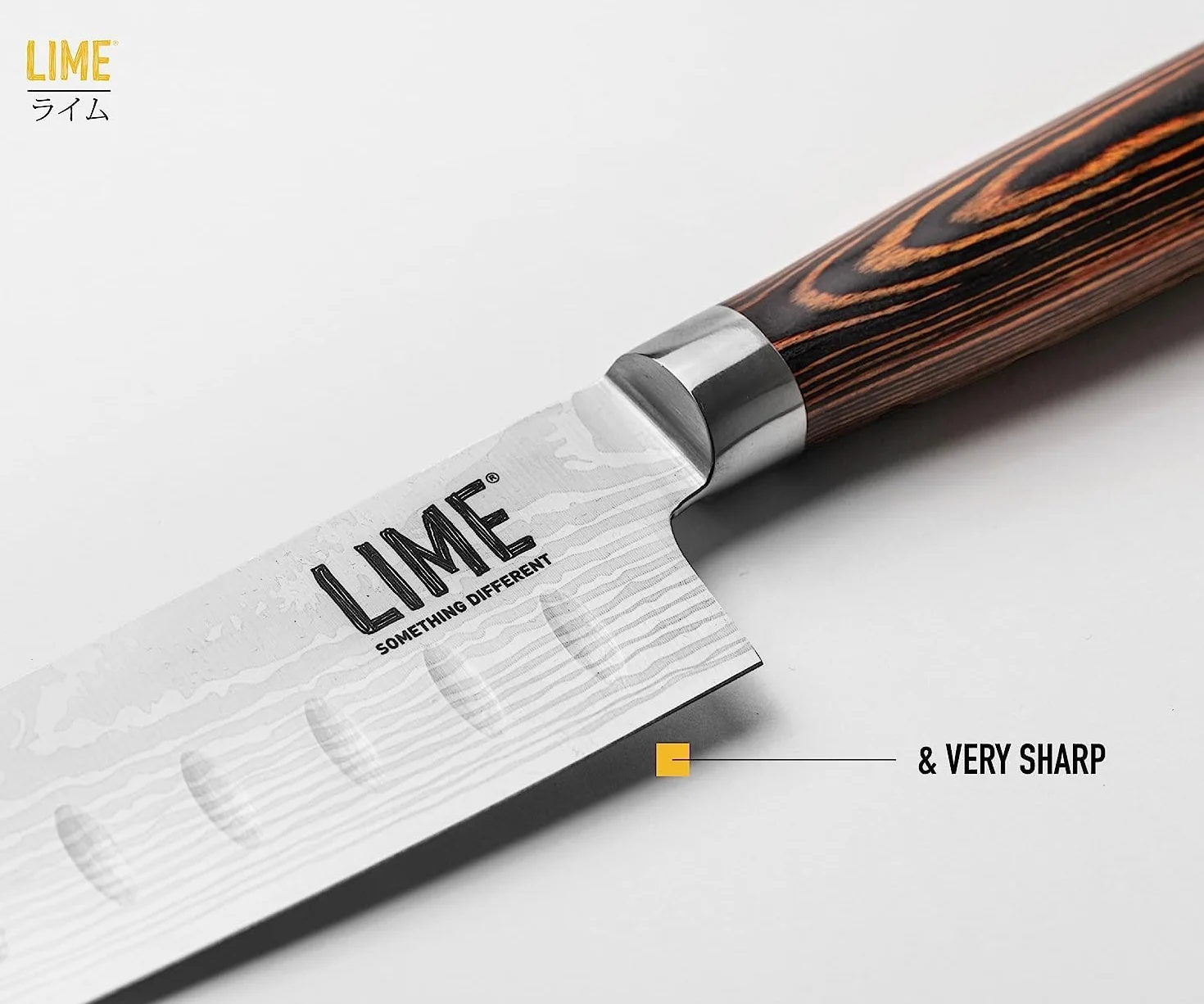 Santoku Lime Knife Giapponese Lama 17,7 cm Coltello Cucina Professionale