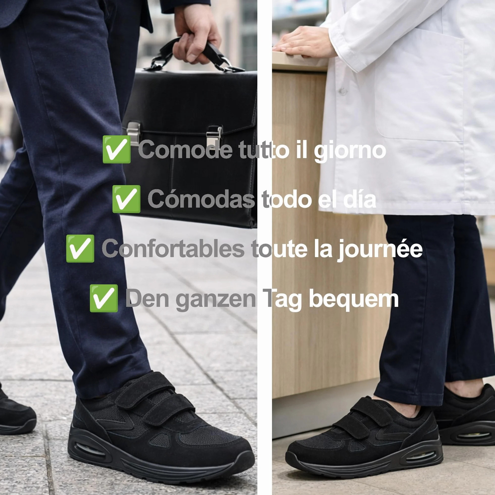 Scarpe Uomo Comode Sneakers Antiscivolo da Camminare con Suola Ammortizzata ad Aria per Anziani o Uso Quotidiano