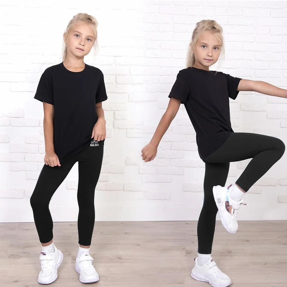 HOTUT Leggings per Bambina, Pantaloni Morbidi e Comodi per Bambini, Sportivo Lunghi Leggins Pantaloni Bambina, Leggings da Ballo per Ragazze Sportivo per Bambini Allenamento Casual