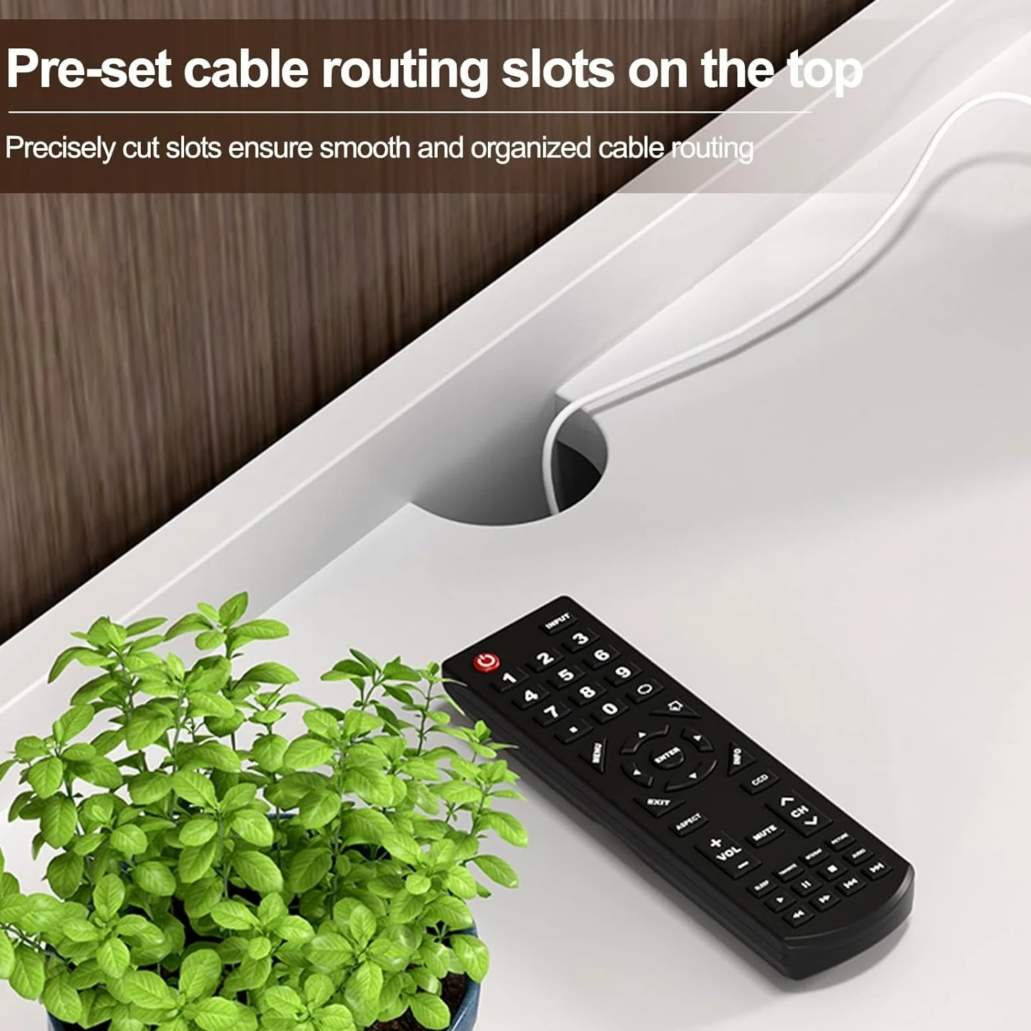 Mobile Porta Router Wifi, Mobile Multimediale Con Vano Nascosto E Sistema Di Gestione Dei Cavi, Scaffale Da Terra Per Modem Per Casa E Ufficio,White 2,50x25x60cm