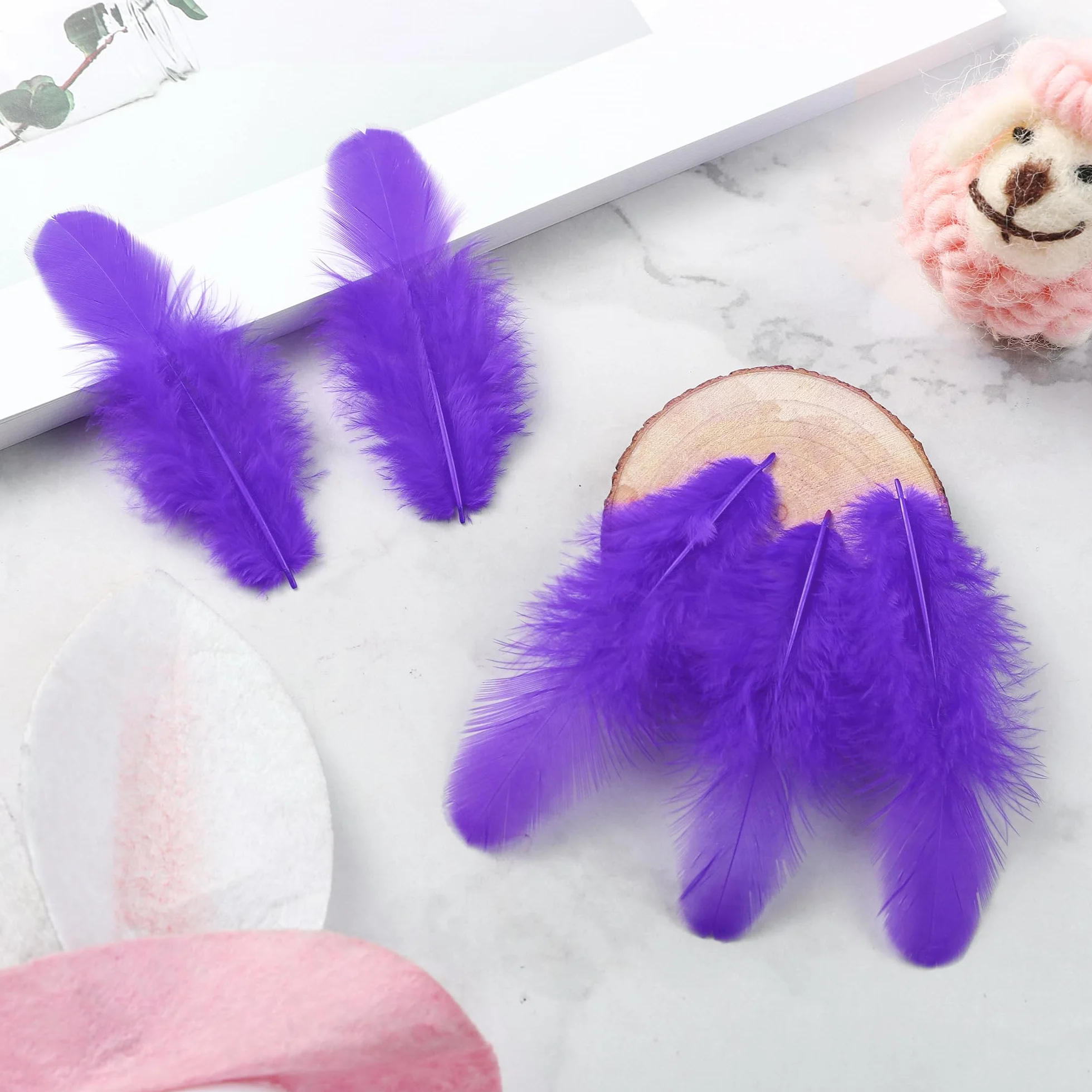 Piume viola per artigianato 300 pezzi 7,6-12,7 cm per matrimoni feste acchiappasogni fai da te