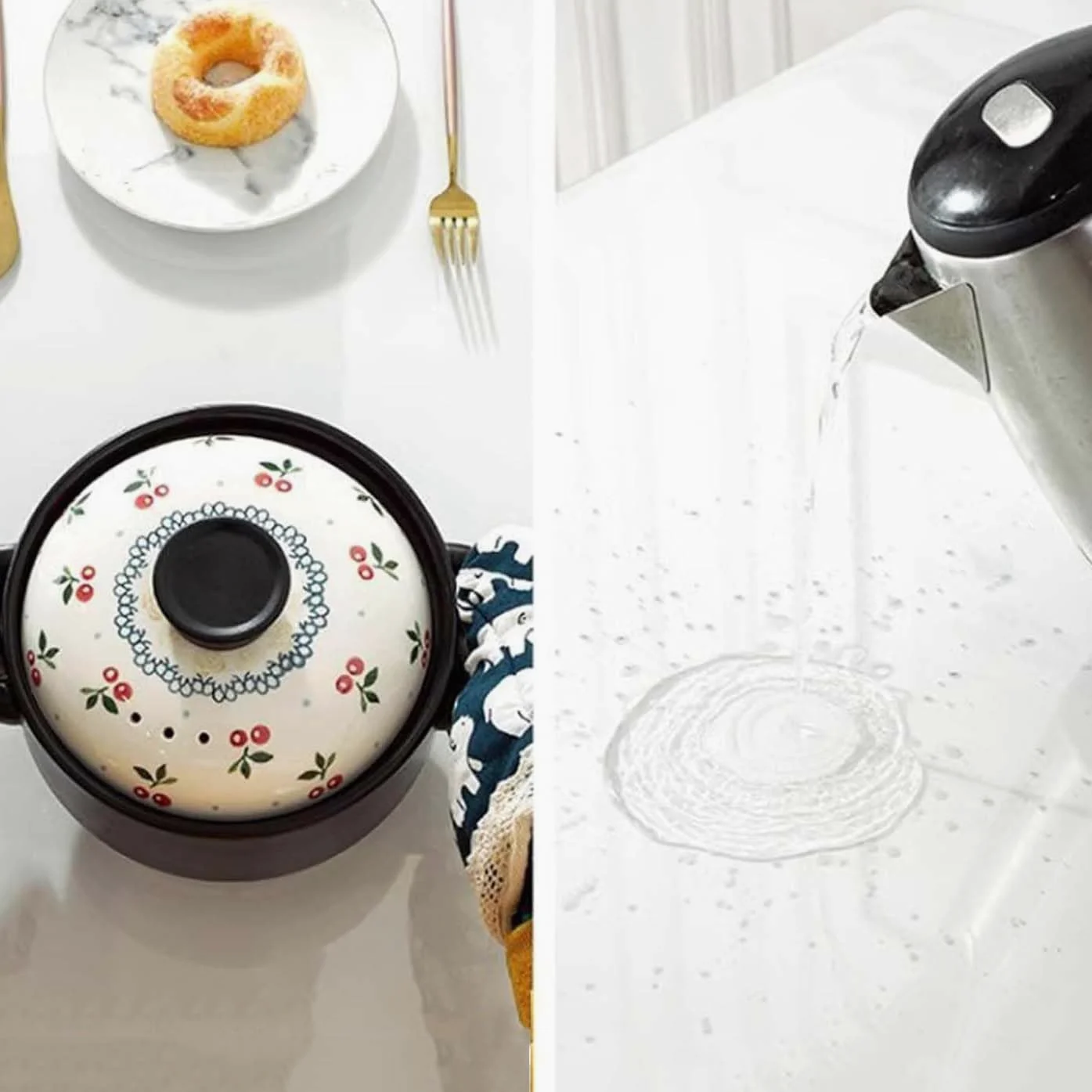 Trasparente Copritavolo 160cm/63in, Tovaglia Trasparente Rotonda PVC Spessore 3mm, Protezione da Tavolo Trasparente Impermeabile Antimacchia, per tavolino da caffè, Tavolo da Pranzo