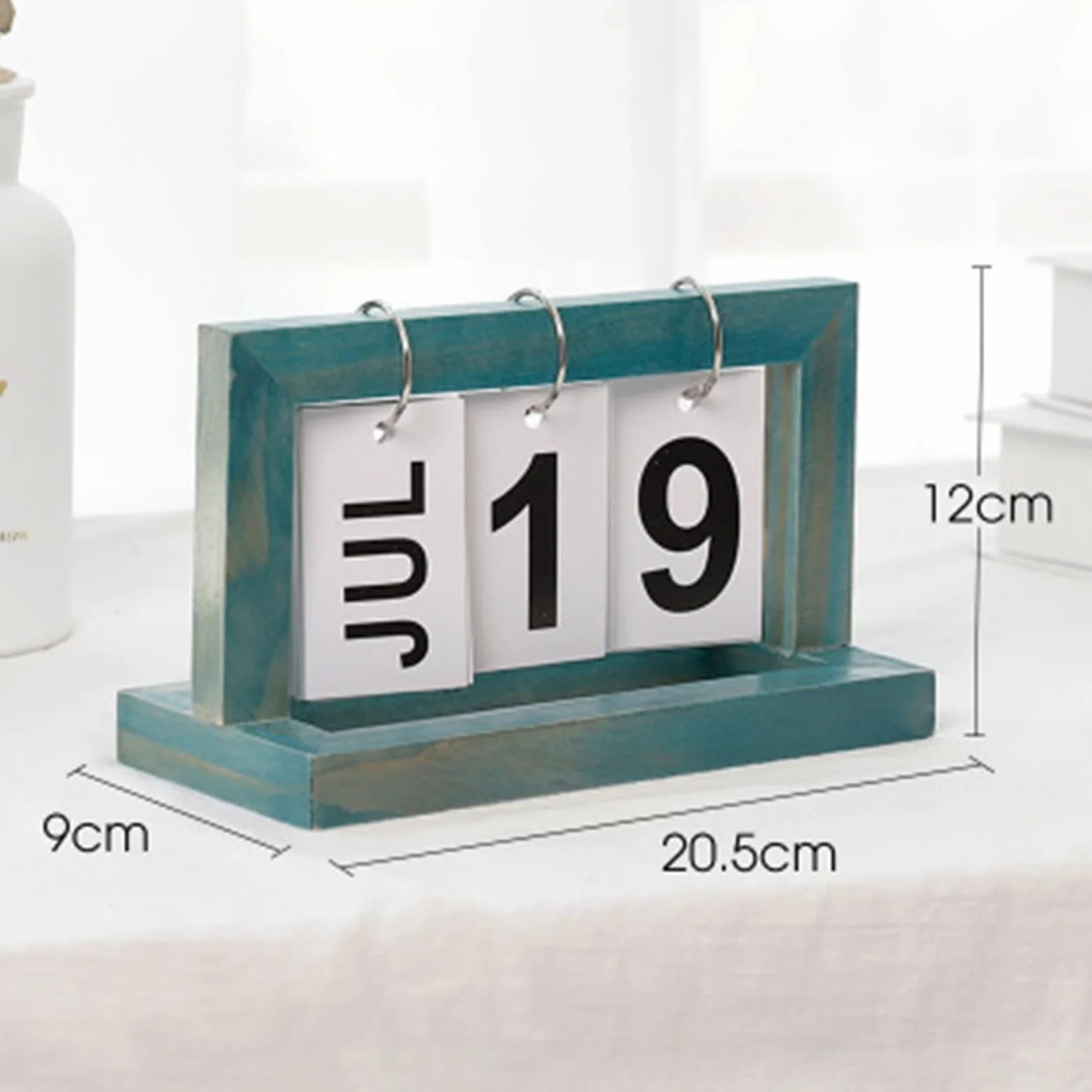 Calendario da tavolo Nuovo calendario da tavolo in legno con flip, giornaliero, mensile, da tavolo, per casa, ufficio, agenda annuale, calendario, decorazione da tavolo, ornamenti, forniture per
