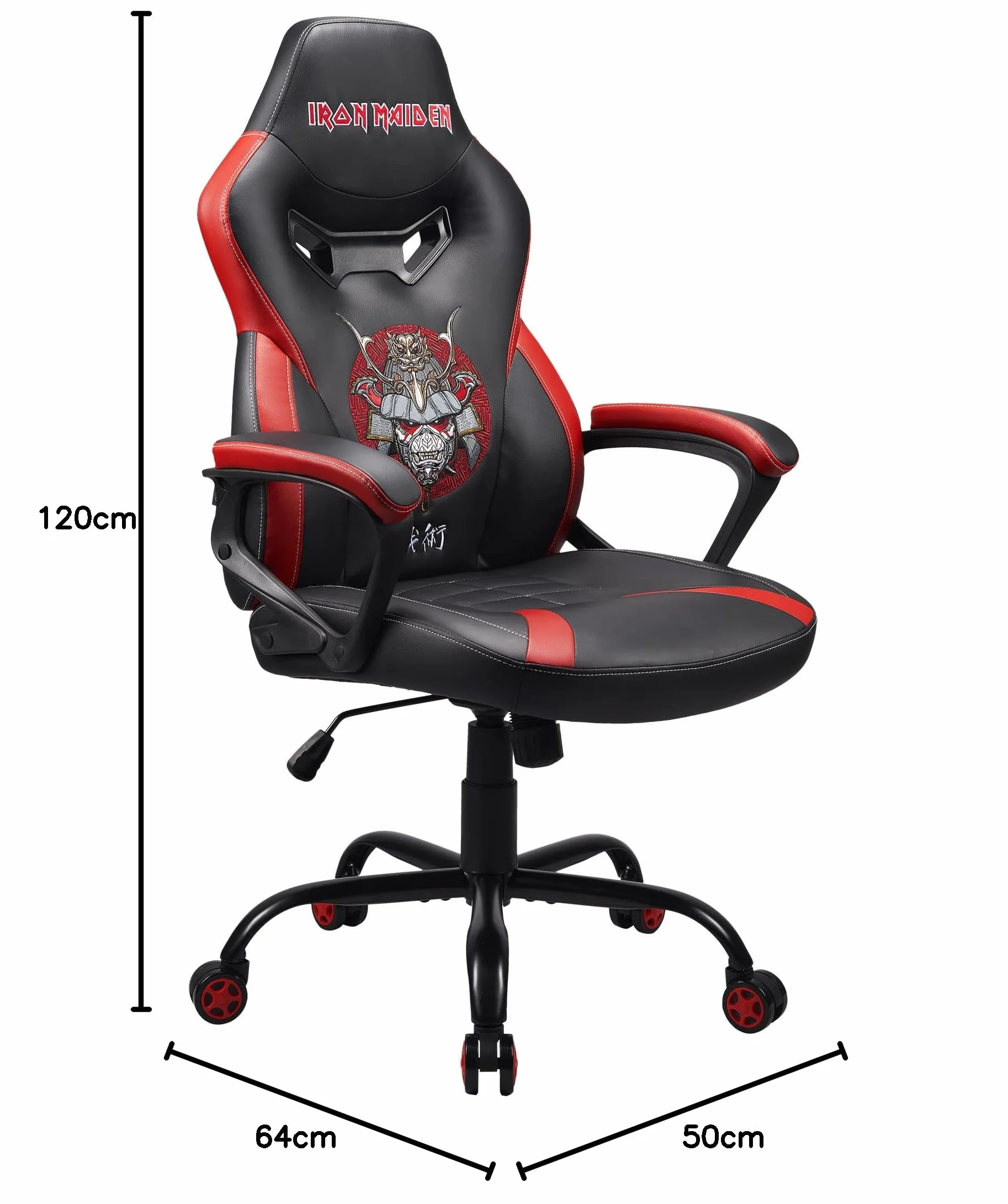 SUBSONIC Iron Maiden - Sedia da gaming/Poltrona da ufficio ergonomica dimensione S/M