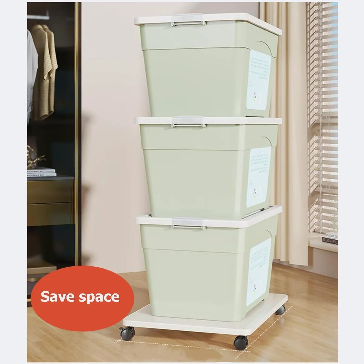 Supporto per Stampante con Ruote bloccabili, ripiano Mobile per Stampante/fotocopiatrice, Design Quadrato in Legno, Ideale per casa o Ufficio.