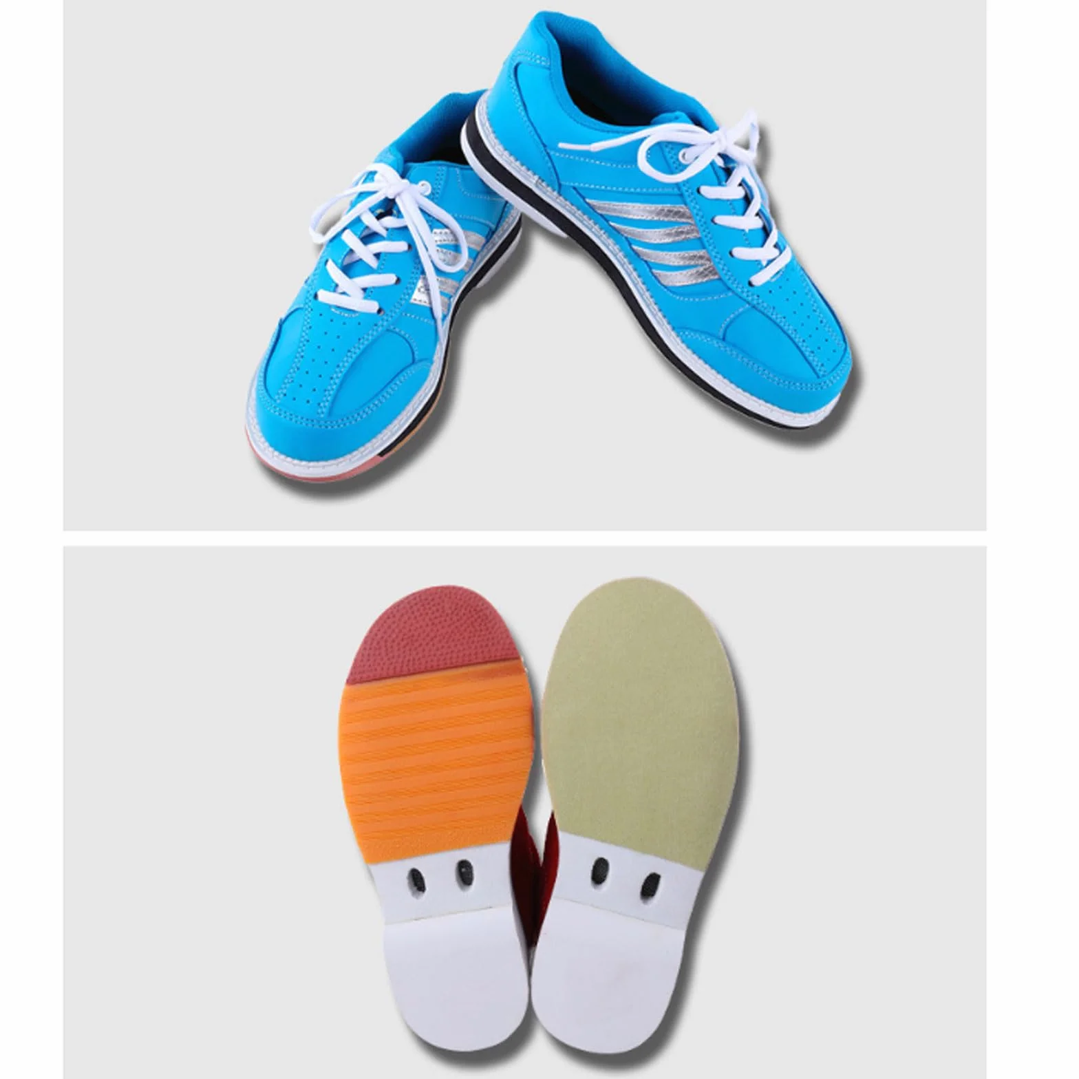 Scarpe da Bowling Professionali in Morbida Pelle Traspirante per Uomo Adulti