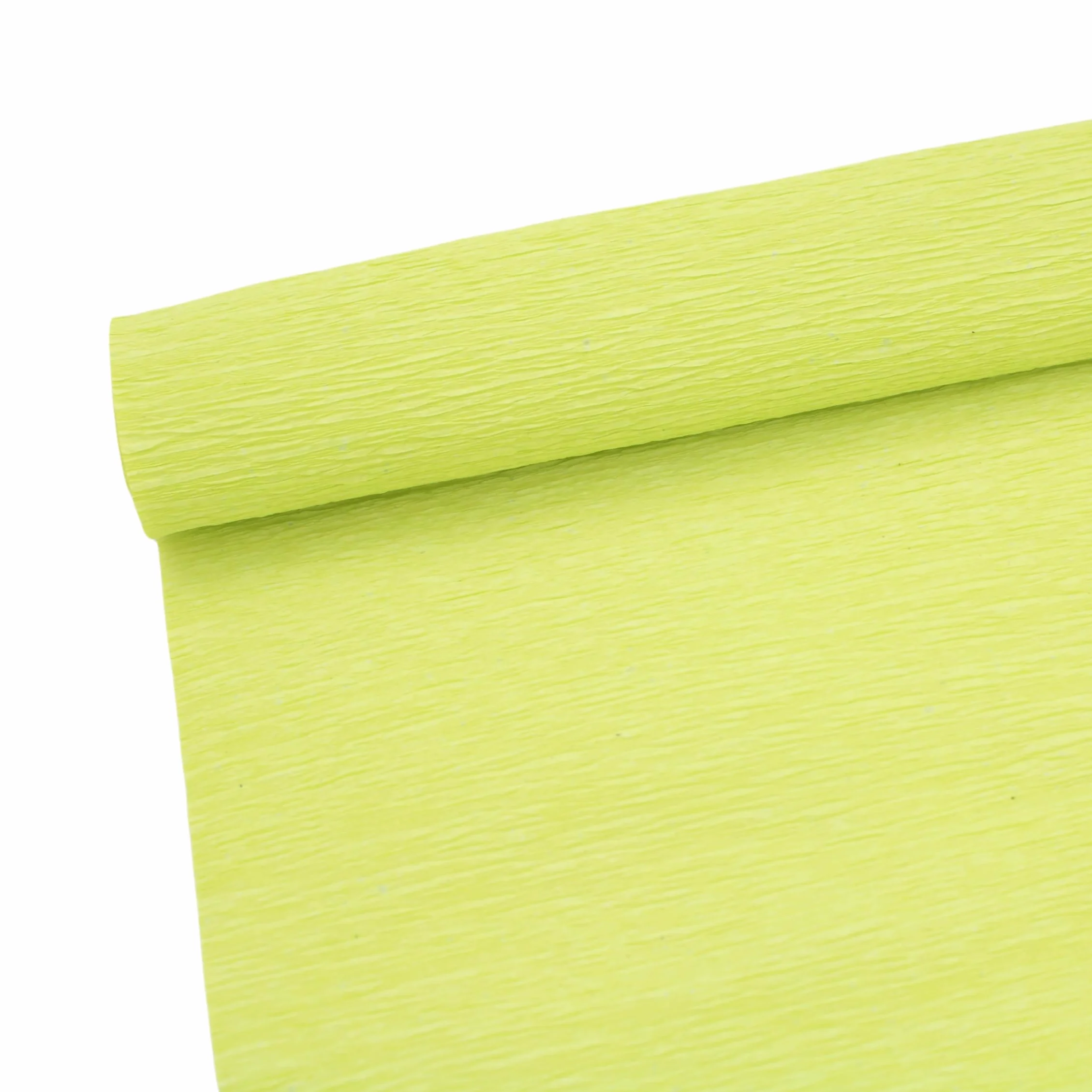 Carta Crespa di Alta Qualità 70g 25,4cm x 2,4m Chartreuse Bianco Verde Rosa per Fiori
