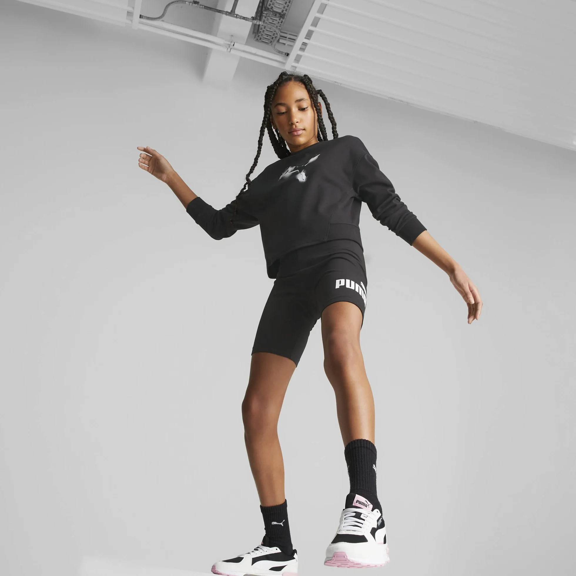 PUMA - Ess+ Logo Short Leggings G, Calzamaglia Bambine e Ragazze