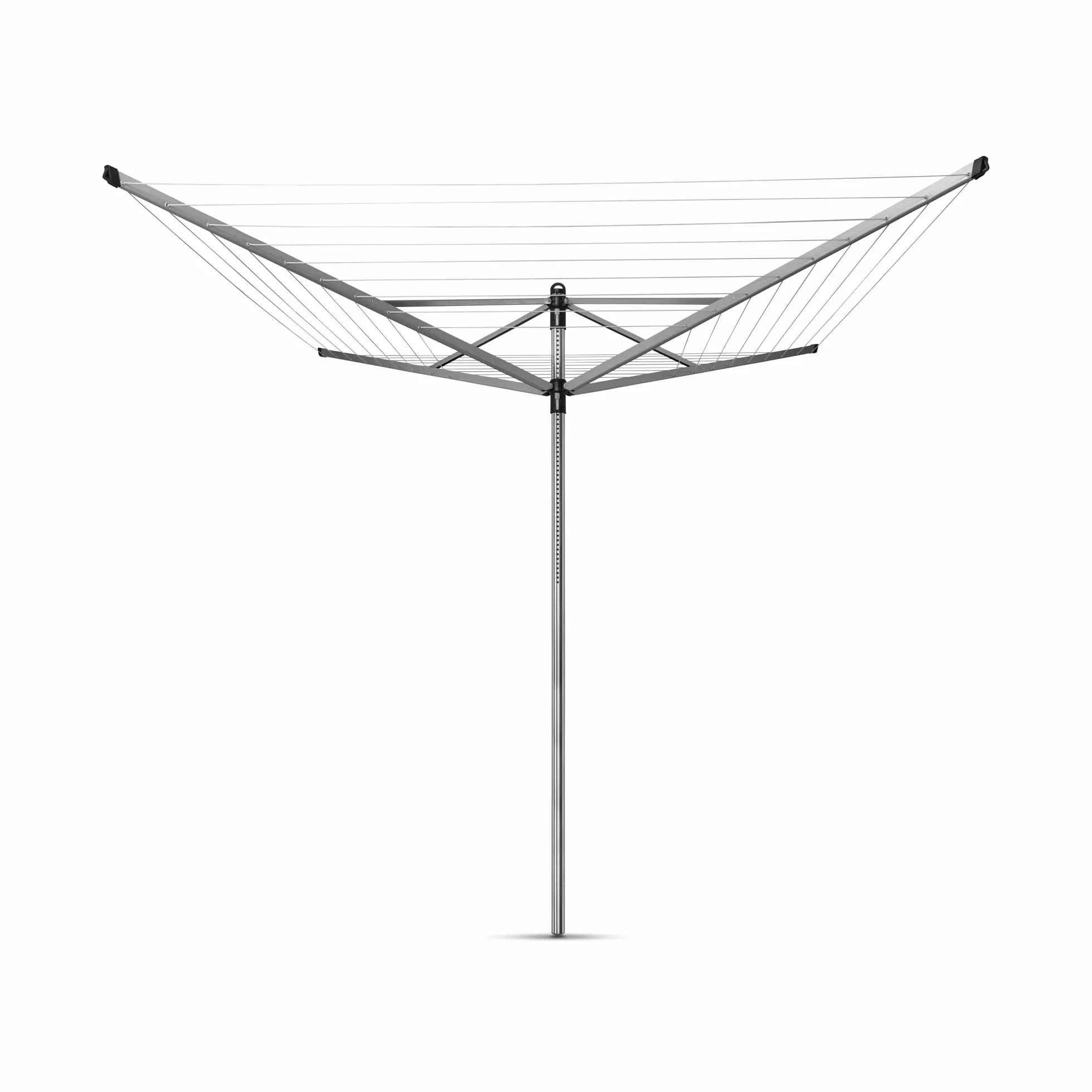 Brabantian Stendibiancheria a Ombrello Lift-O-Matic 50m Regolabile 129-187 cm 45mm Metallic Grey