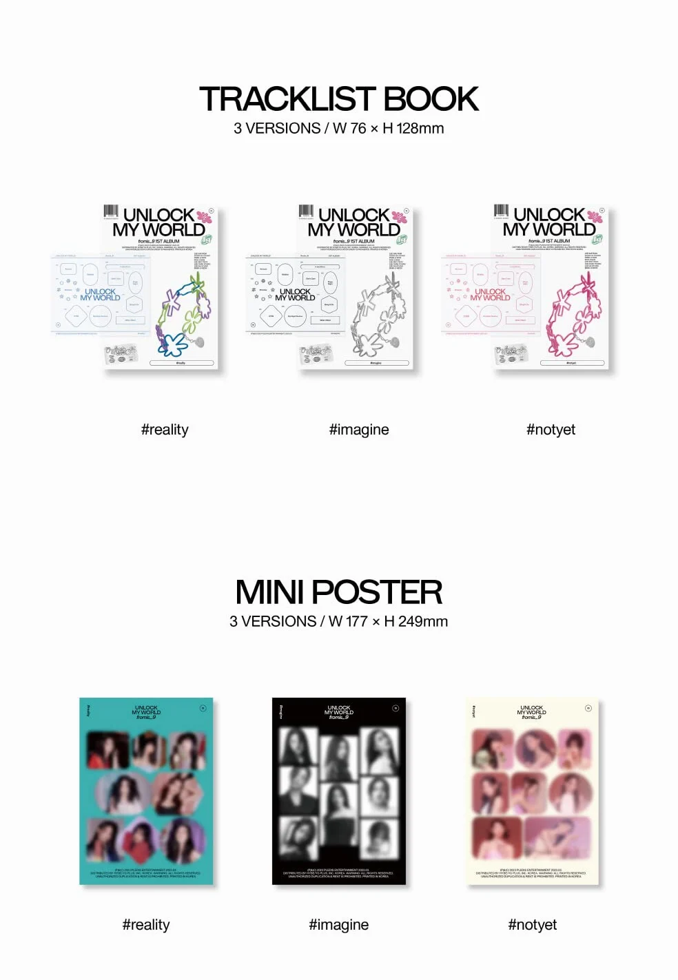 fromis_9 - Vol.1 Unlock My World CD (3 versions SET)