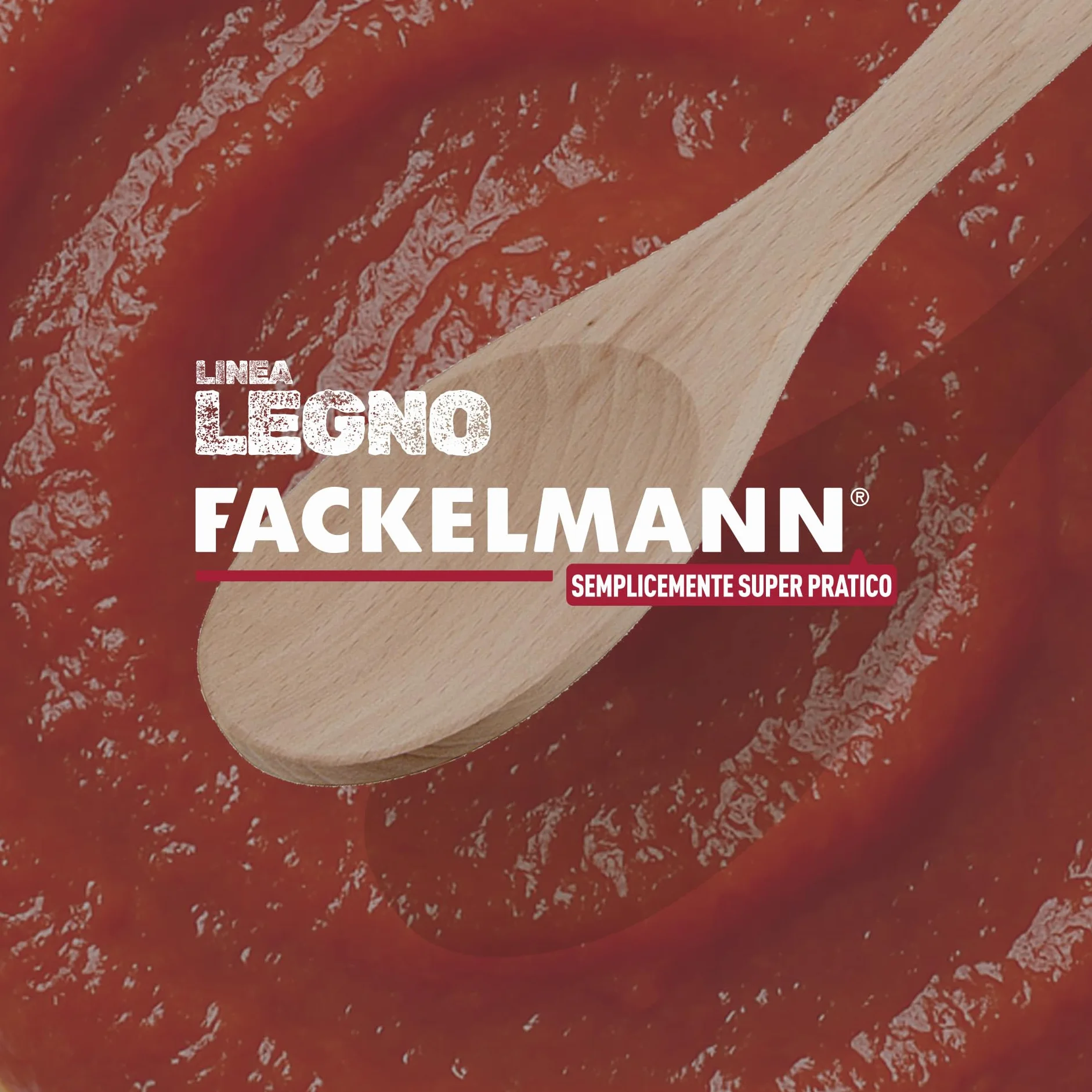 Fackelmann Cucchiaio da cucina in legno di faggio 30 cm per pentole antiaderenti