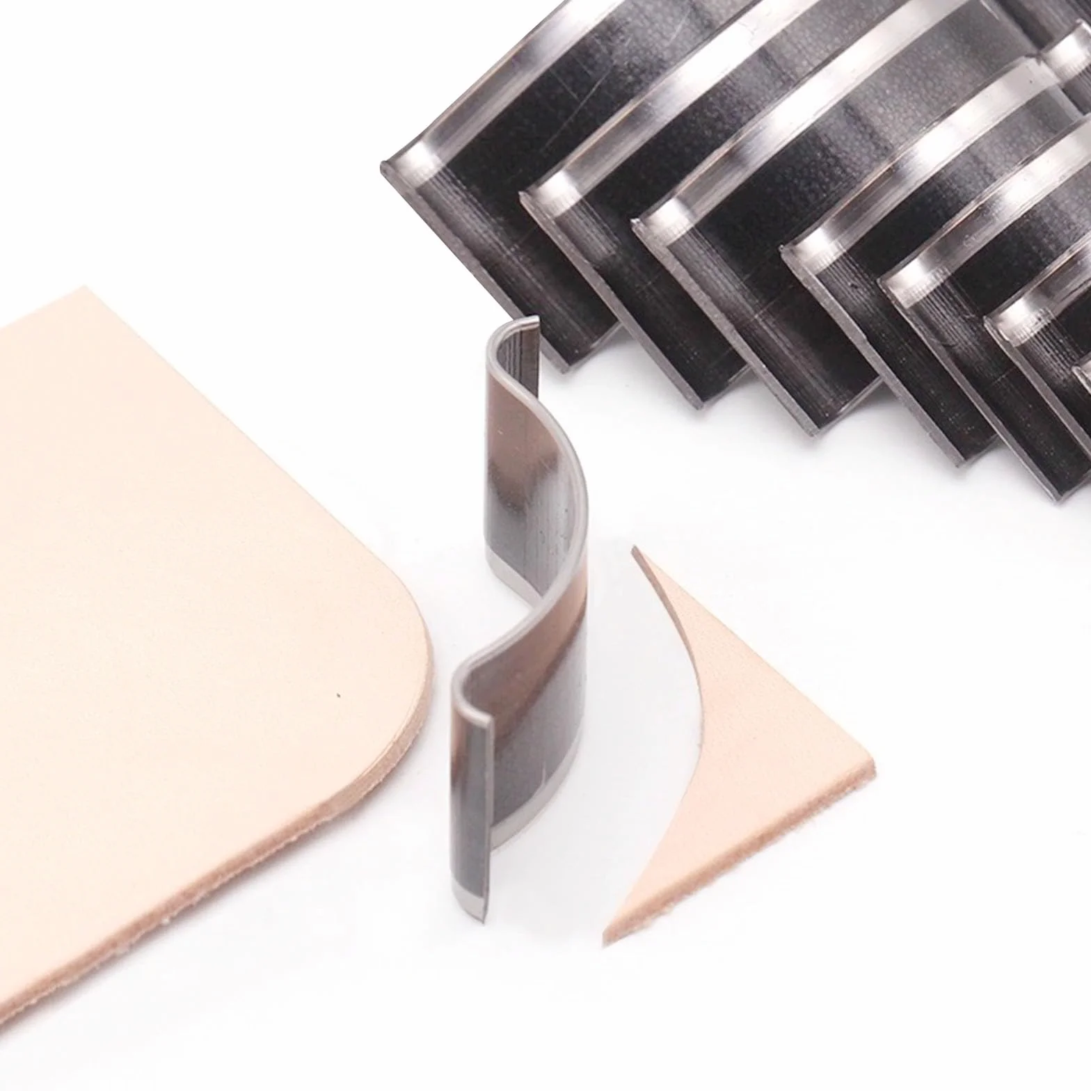 Set di Fustelle per Taglio in Pelle, 10 Forma Strumento per La Punzonatura Degli Angoli Della Pelle, Pelle Perforatrice in Acciaio per Taglierine per Artigianato in Pelle