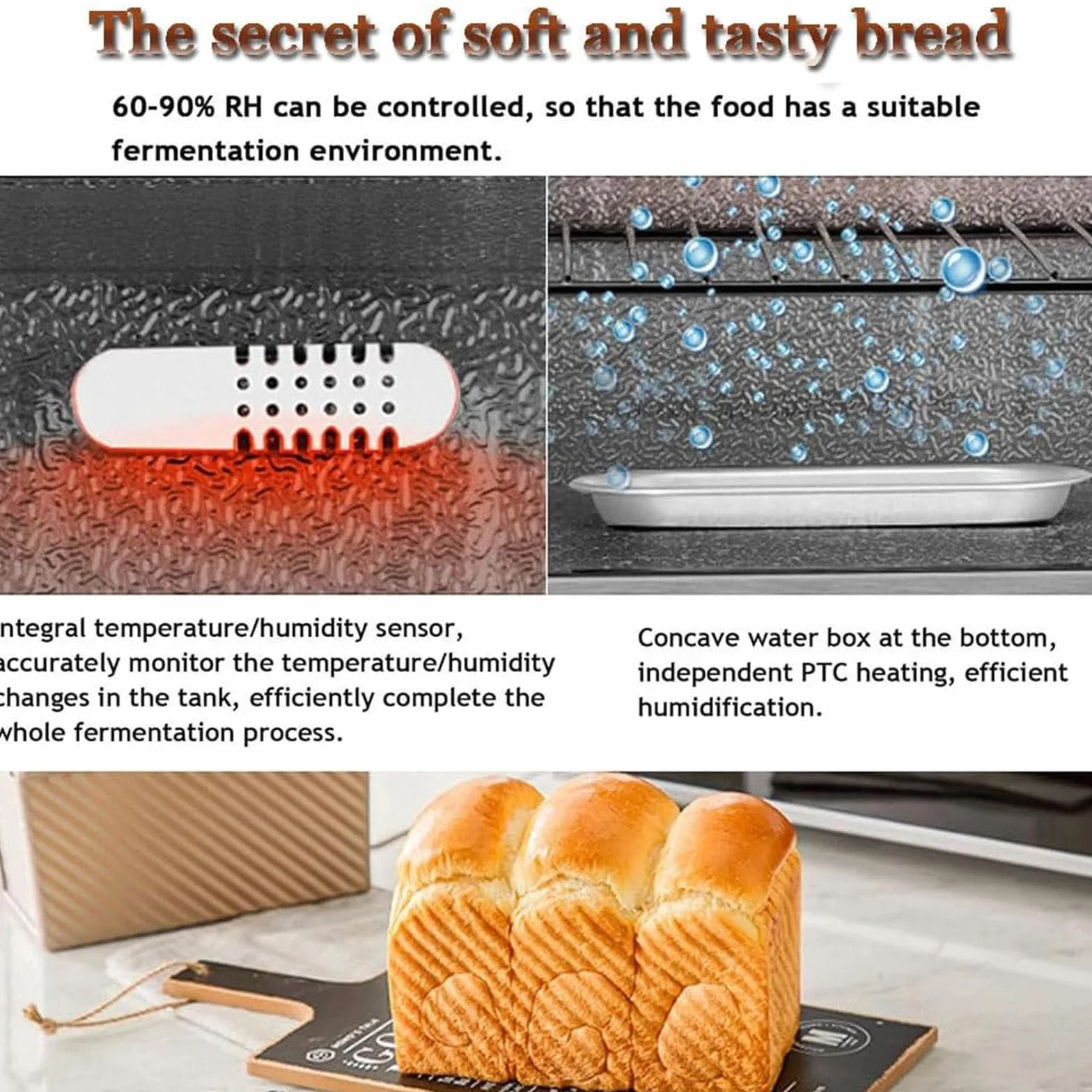 PixCy Lievitatore Elettrico 40 Litri,Cella Fermentazione Multiuso,Cella Lievitazione Elettrica Pane con Temperatura/umidità Regolabili,per Pane,Pizza,Lievito Madre,Yogurt,Natto