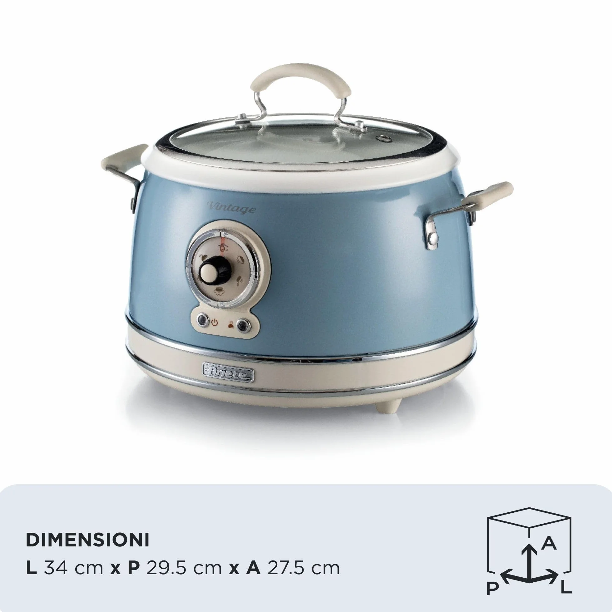 Ariete 2904 Rice Cooker Multicooker 3.5L 700W Celeste