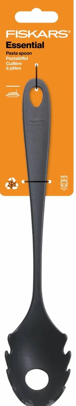 Fiskars Servispaghetti, Lunghezza: 28,5 cm, Essential, Plastica, Nero, 1079058