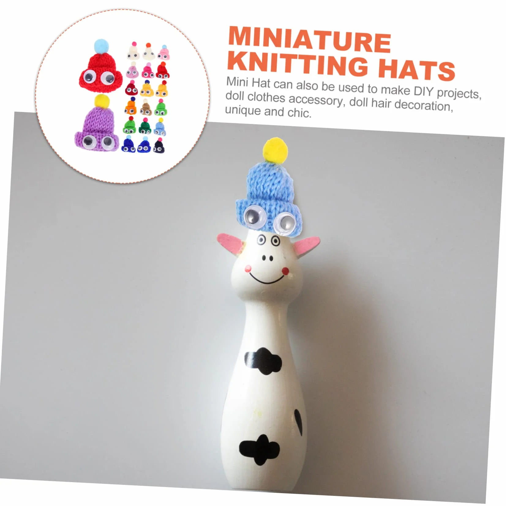 TOYANDONA 20pezzi Mini Cappelli Per Bambole Lavorati Maglia Cappelli Di Lana Miniatura Cappellini Decorativi Per Bambole Per Collezione