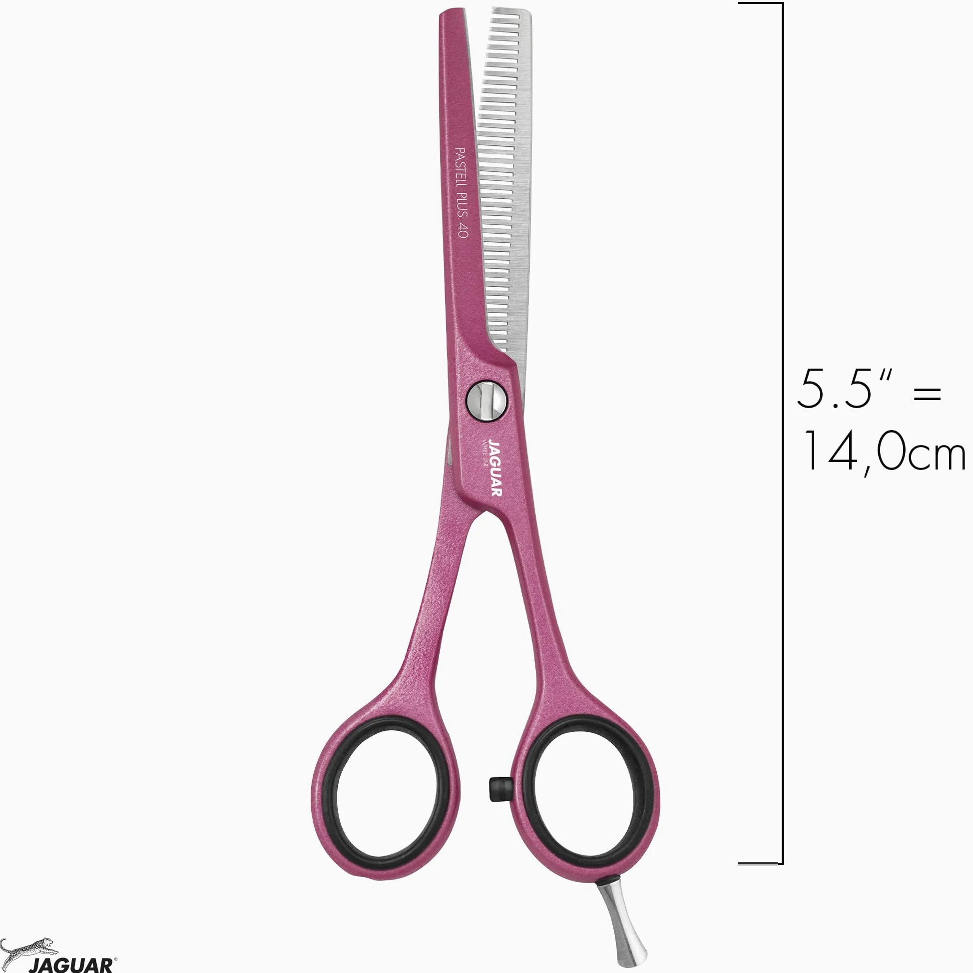 JAGUAR Forbici da modellatura PASTELL PLUS Berry Classic 40 5,5" | Forbici da texturizzazione con 40 denti sfolti a taglio prismatico | Rivestimento metallico antiallergico | Prodotto in Germania