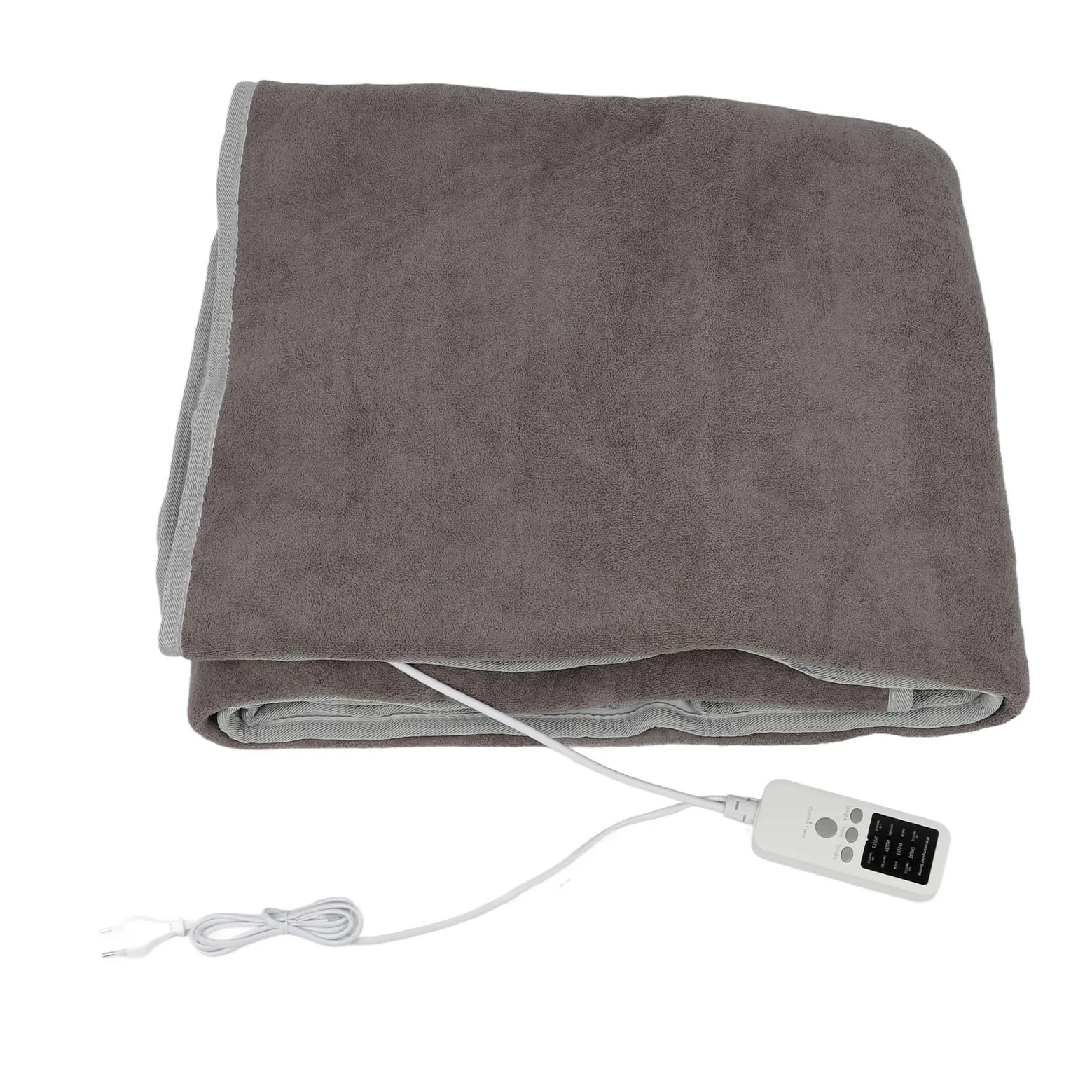 Coperta Elettrica a Riscaldamento Rapido Coperta Calda Grigia per Uso Domestico e in Dormitorio Tessuto a Maglia 60S Riscaldamento Rapido 1 Pezzo (F:180 * 200 cm)