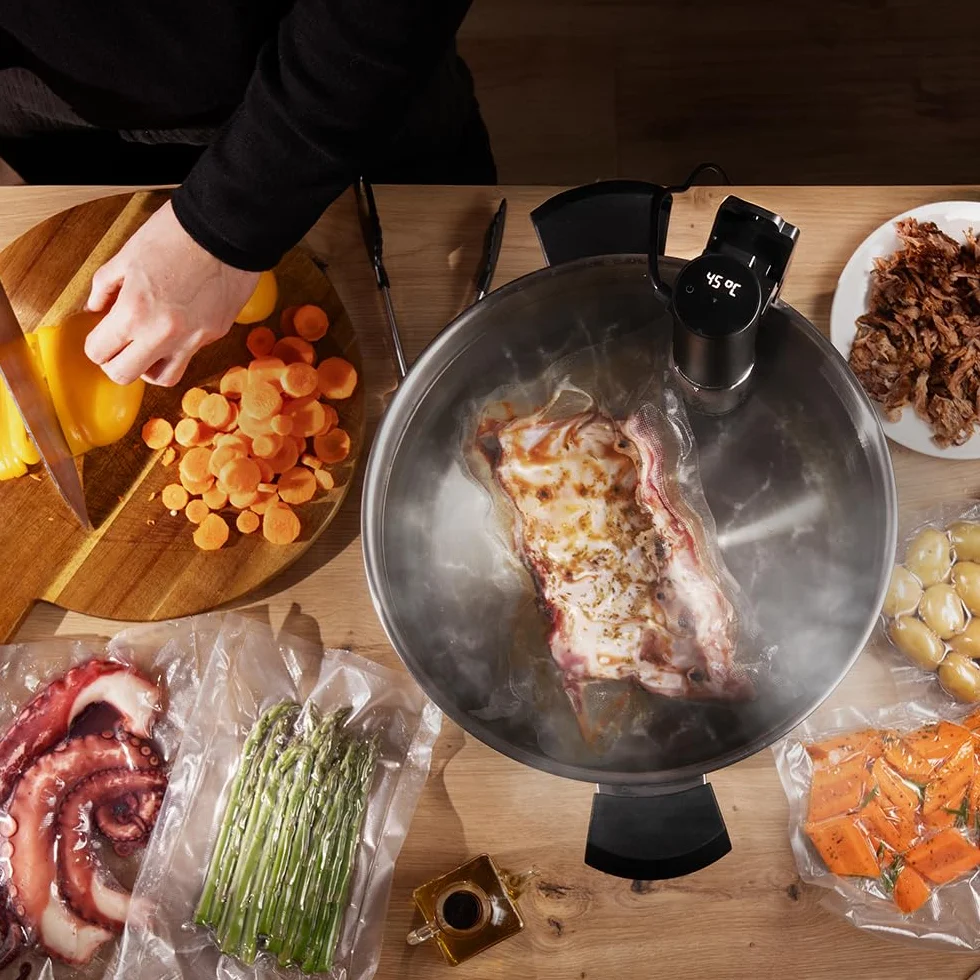 Cecotec SlowVide 1000 Connected Sous Vide 1000W 5-95°C Wi-Fi Touchscreen 15L IPX7