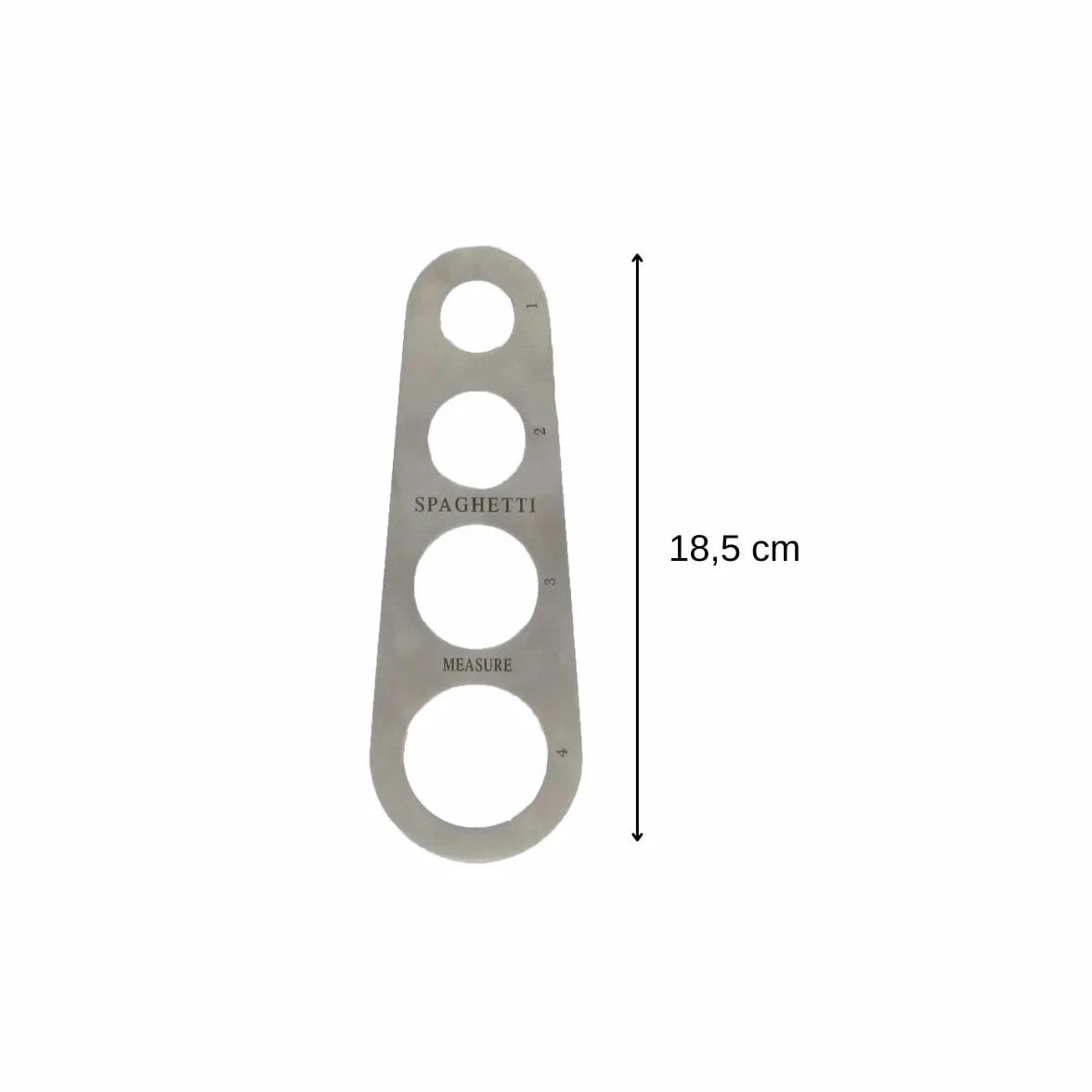 Fackelmann - Misuratore per Spaghetti, Dosatore per Spaghetti, Acciaio Inossidabile, 18,5 x 6,5 cm