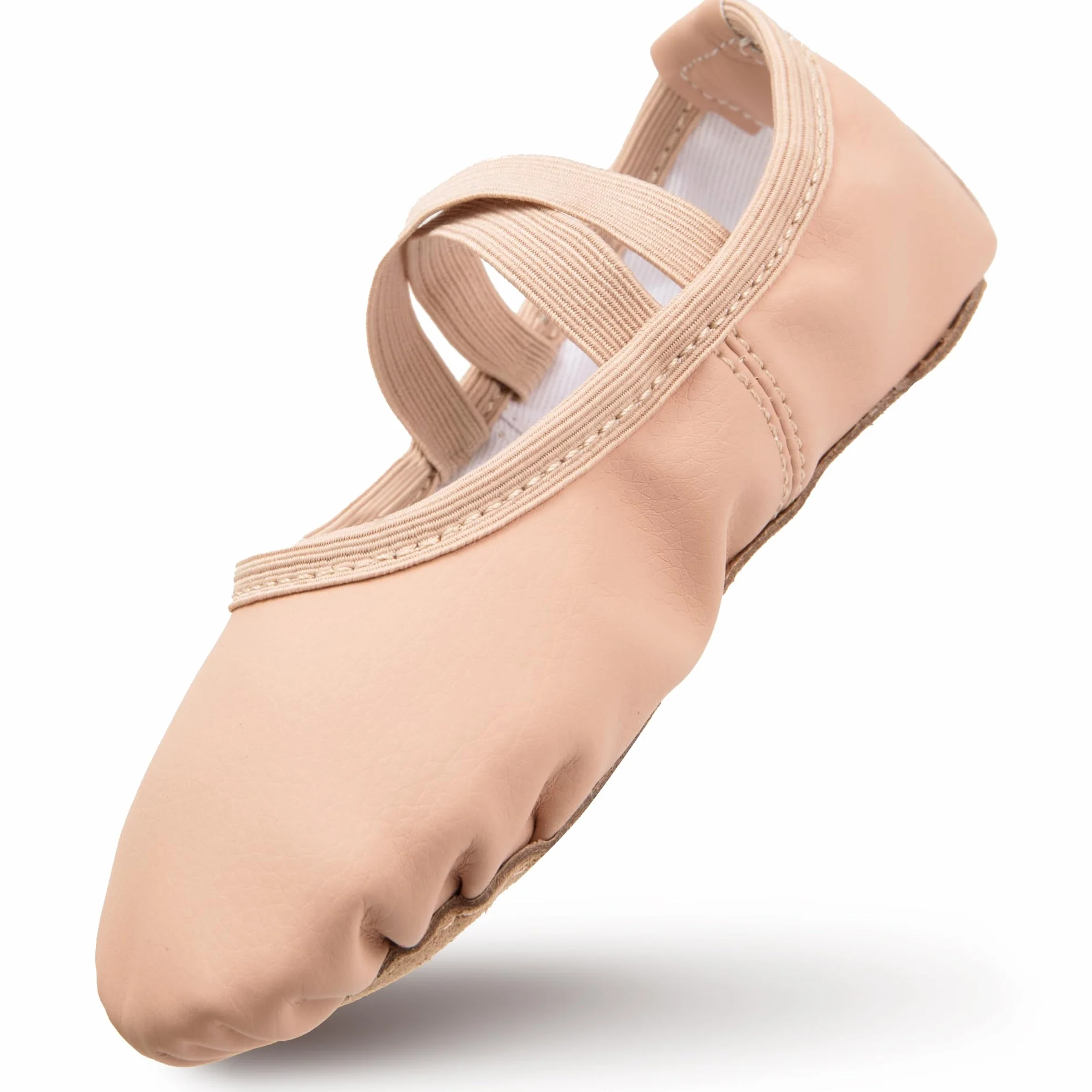 Scarpette Danza Classica Bambina Pelle Scarpe da Ballo Fodera Cotone Ispessito Ragazze Ballerina Cinghie Elastiche Incrociate