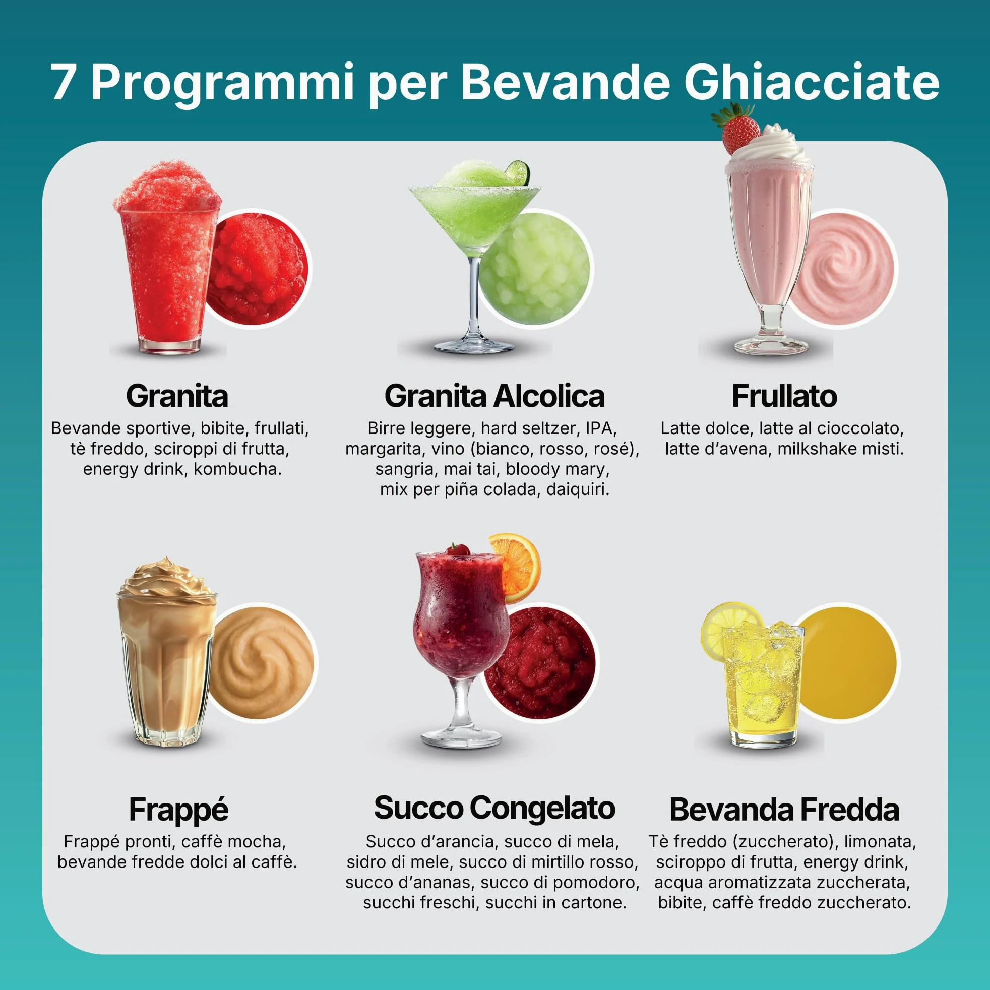 Seeger SuperSlush Macchina per Granite, 2 Litri, 7-in-1, Nessun Ghiaccio Necessario, 7 Programmi, Tecnologia InstantFreeze 15 min, Slushie Maker, Granita, Cocktail, Frappé, Milkshake, Nero, SLFRZ1BK
