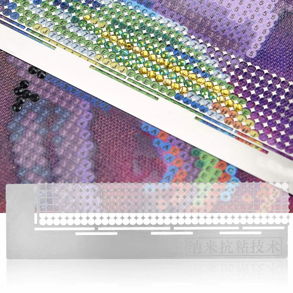 Righello per pittura da ricamo in acciaio inossidabile per pittura a diamante