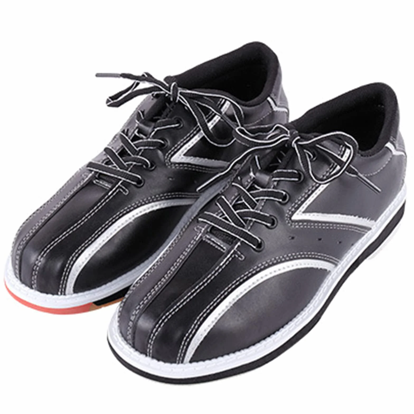 SDEQA Scarpe da Bowling Professionali in Pelle Antiscivolo Leggero Traspirante per Uomo