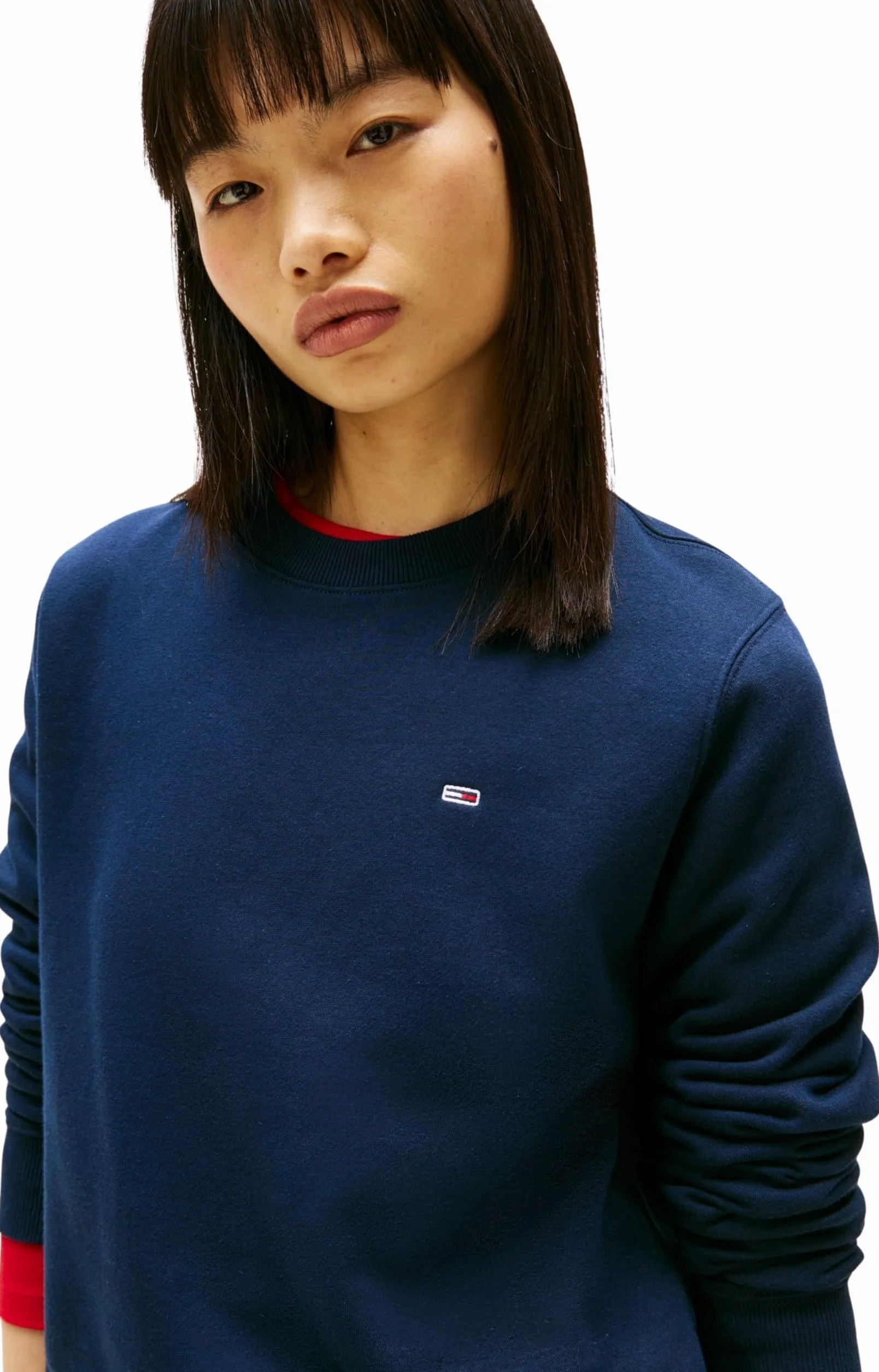 Tommy Jeans Donna Pullover Crew Neck Scollo Rotondo