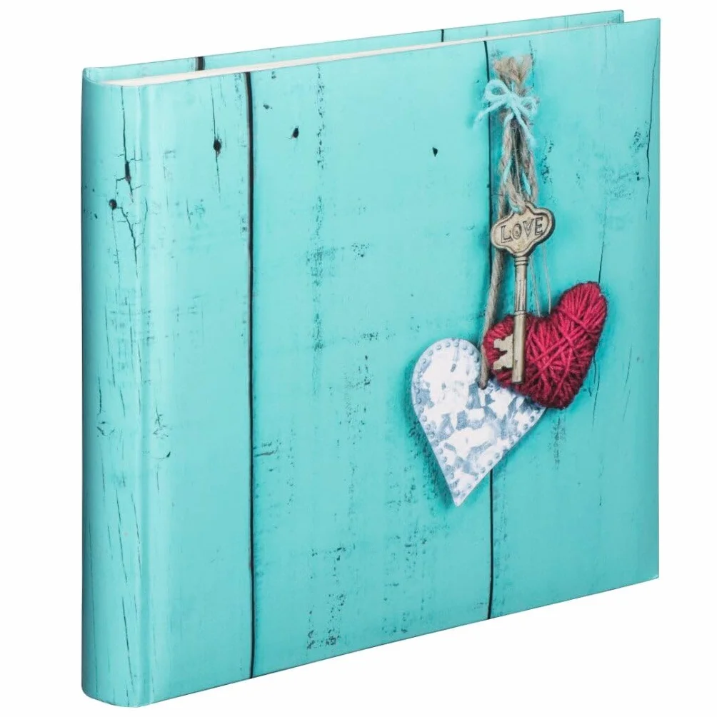Hama Jumbo Rustico Album Foto, 30 x 30 cm, 100 Pagine o 400 Foto, Turchese