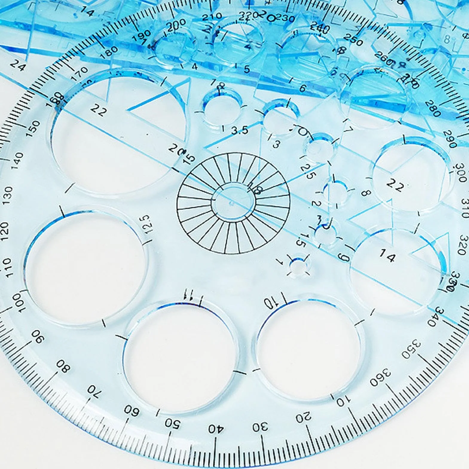 Acrylic Geometry Ruler Round Drawing Templates Circles Tracer Drafting Tools