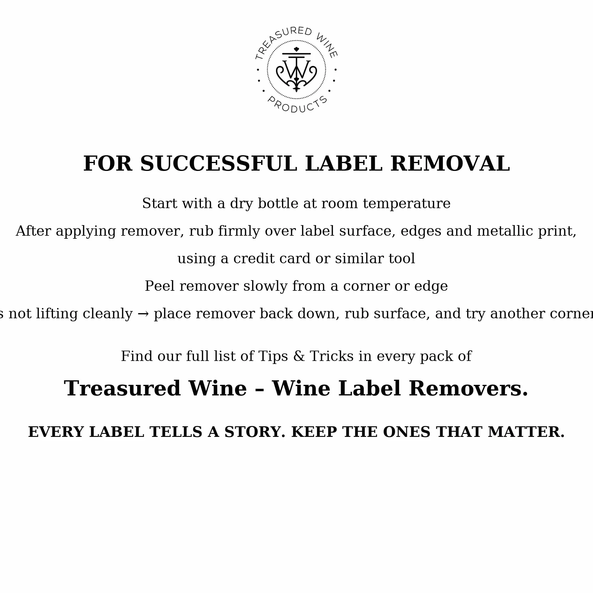 Kit per rimuovere etichette per bottiglie di vino - 100 fogli adesivi per rimuovere e laminare etichette di vino - Prodotti vinicoli Treasured