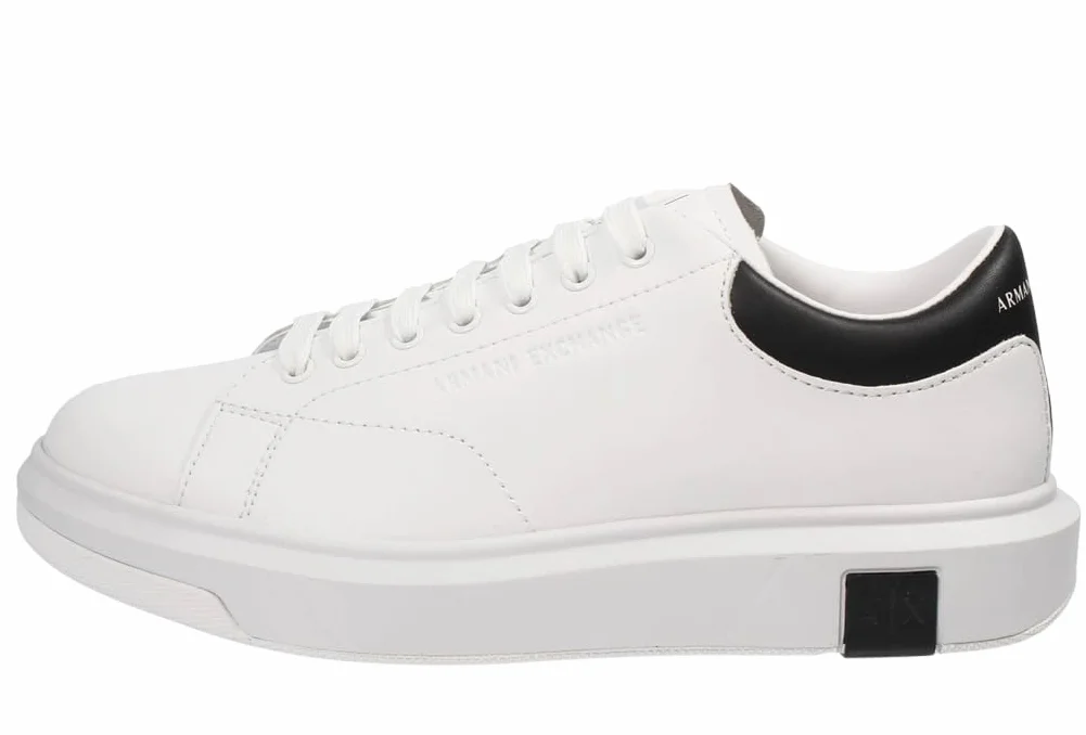Armani Exchange Scarpe da Ginnastica in Pelle Bianca