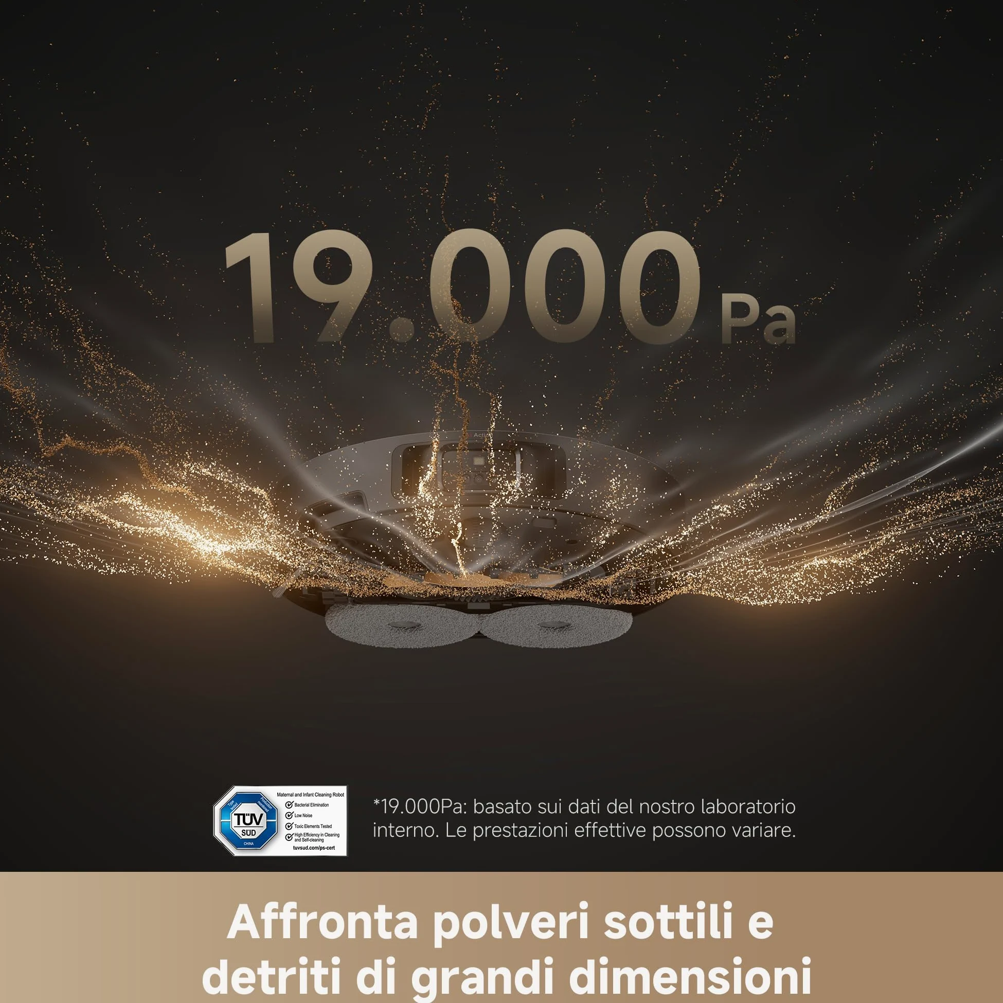 DREAME L40s Pro Ultra Robot Aspirapolvere, Auto-pulizia moci, Aspirazione 19.000 Pa, Spazzola antigroviglio, Estensione Moci e Spazzola Laterale per Angoli, evita oltre 180 oggetti, Controllo Vocale