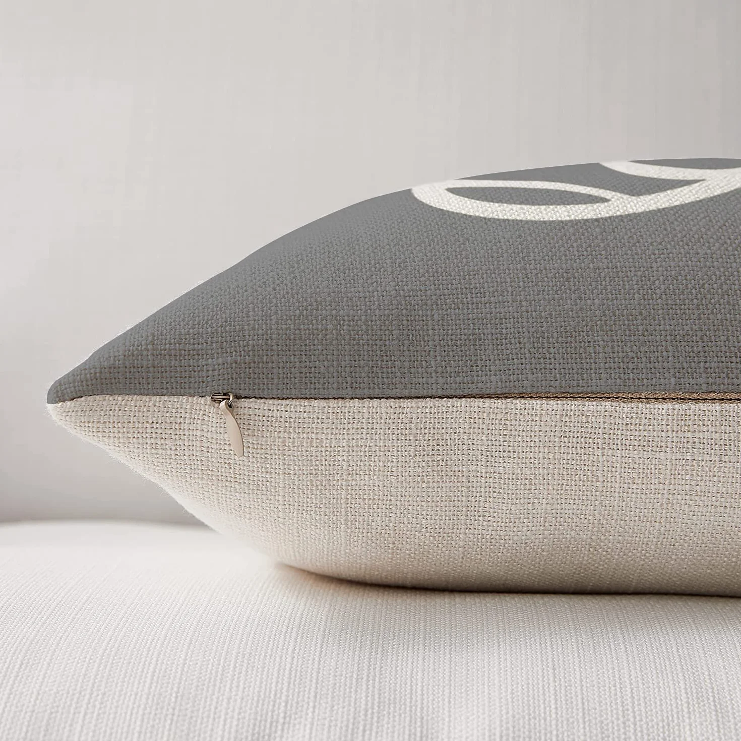 ZWJD - Set di 4 federe decorative per esterni, in lino, per camera da letto, divani, sedie, letti e giardini (40 x 40 cm, grigio)