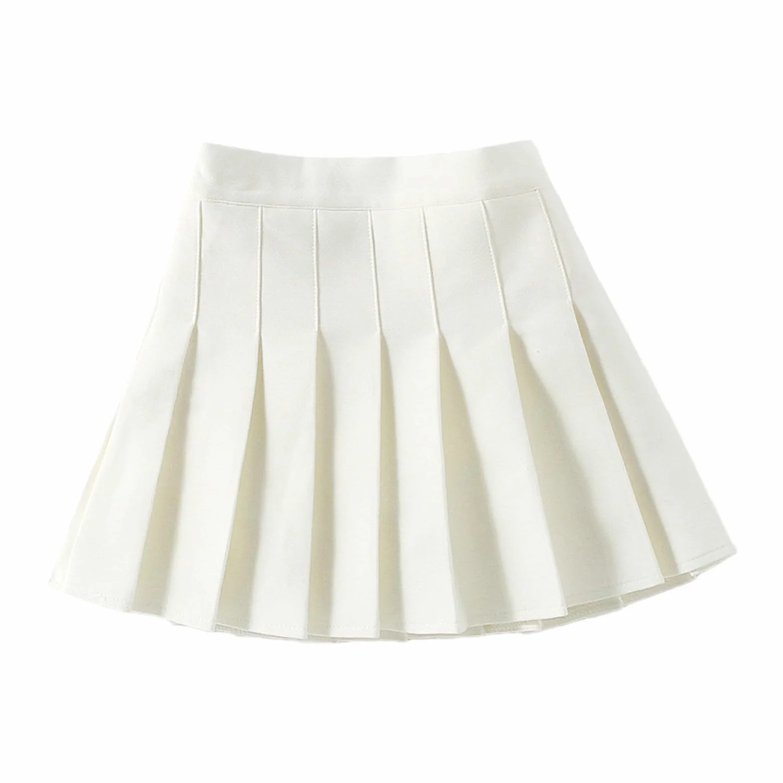 Gonna scolastica pieghettata mini per ragazze elastico in vita sportiva