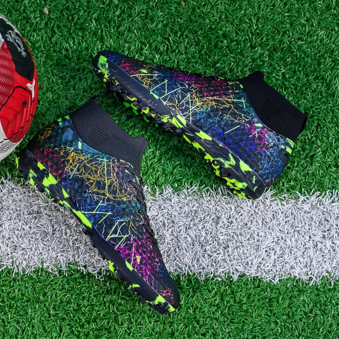 Scarpe da Calcio Uomo Tomaia Alta Traspiranti per Esterni Professionali