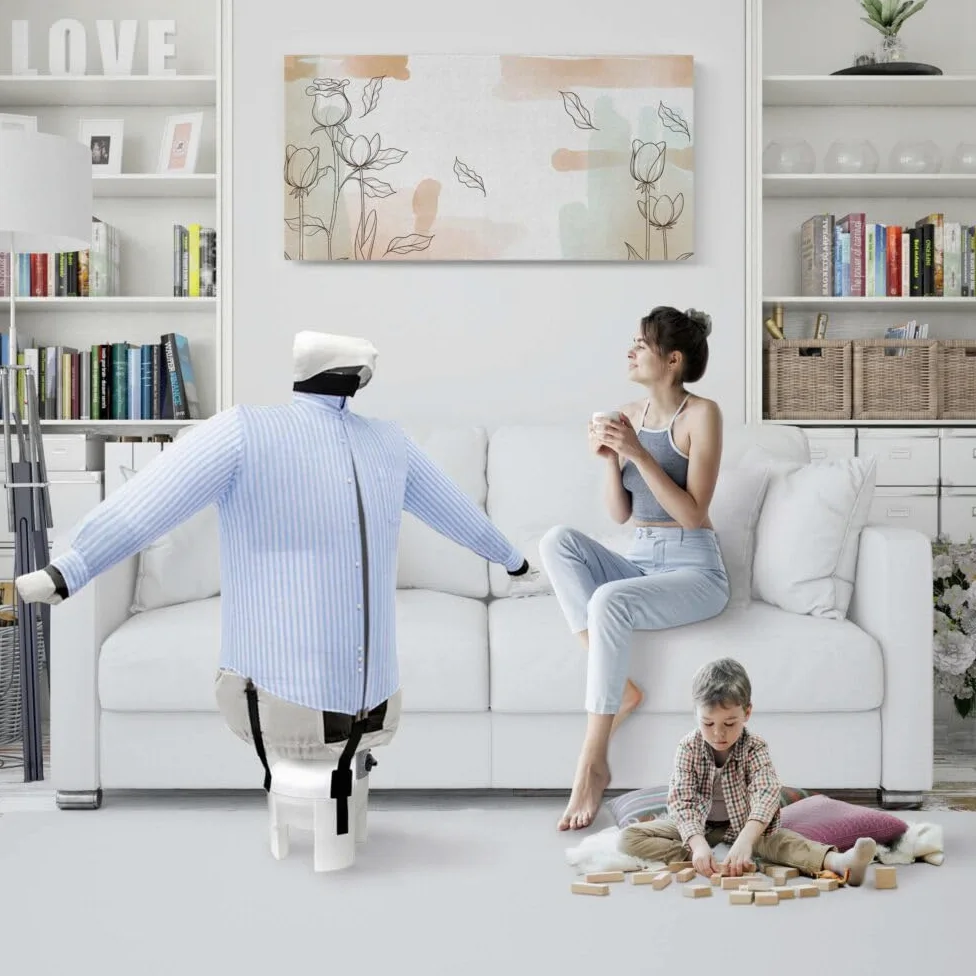EOLO Stiracamicie Pantaloni SA04 INOX StiraAsciuga Automatico Camicie Pantaloni Stiratrice Robot Ferro Stiro Verticale Professionale Stirapanni 2 Programmi Made in Italy Garanzia 5 Anni Efficienza A++