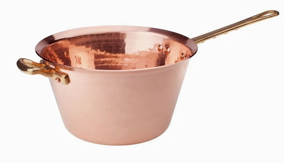 Pentole Agnelli ALCM165M26 Paiolo in Rame con Manico in Ottone, 26 cm