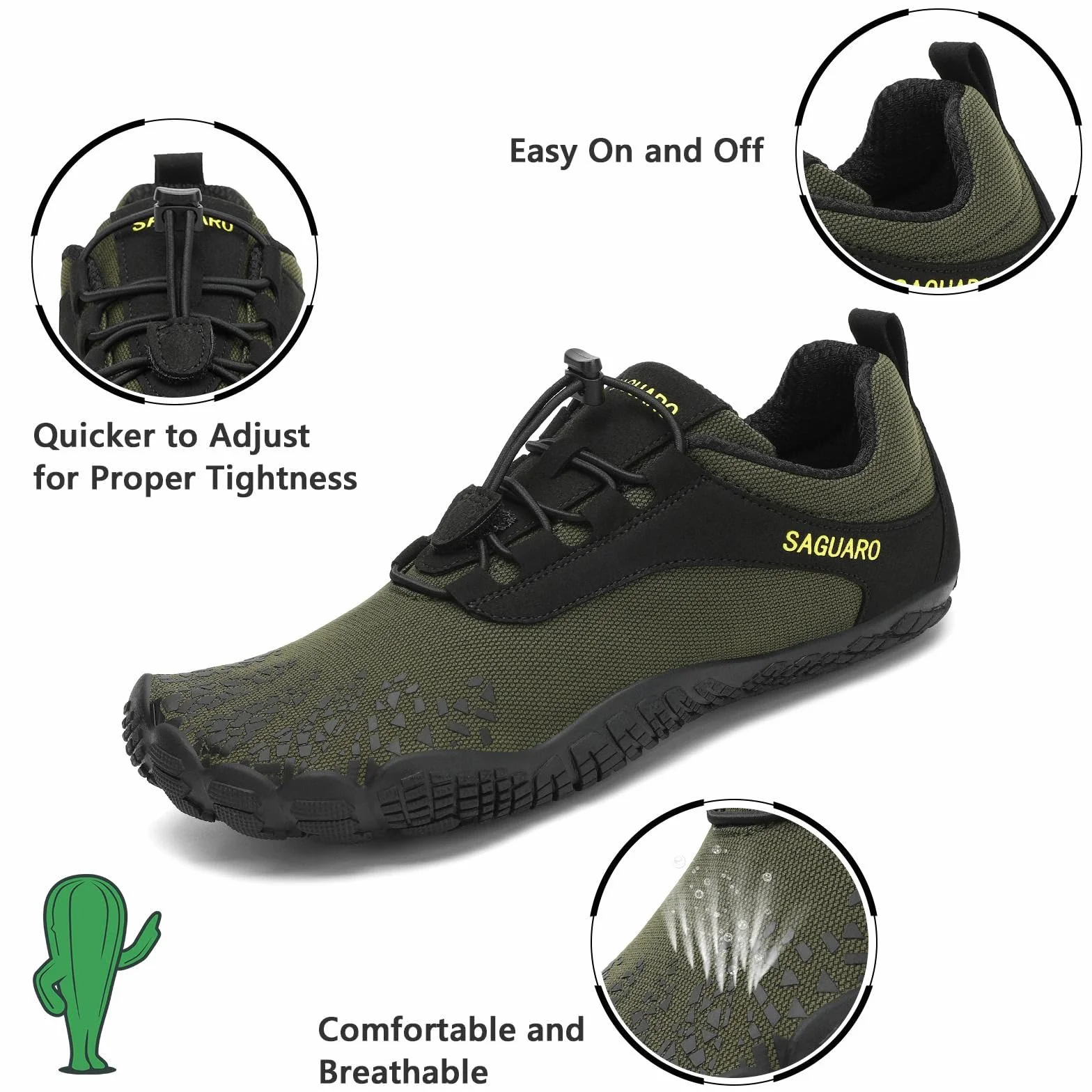 Saguaro Scarpette da Piedi Nudi Donna Minimaliste Barefoot Scarpe Uomo Antiscivolo Traspirante