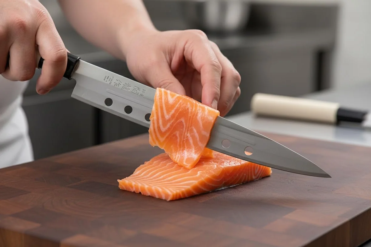 Coltello Giapponese Yanagiba Sashimi Sushi 21 cm Acciaio Inossidabile Prodotto in Giappone
