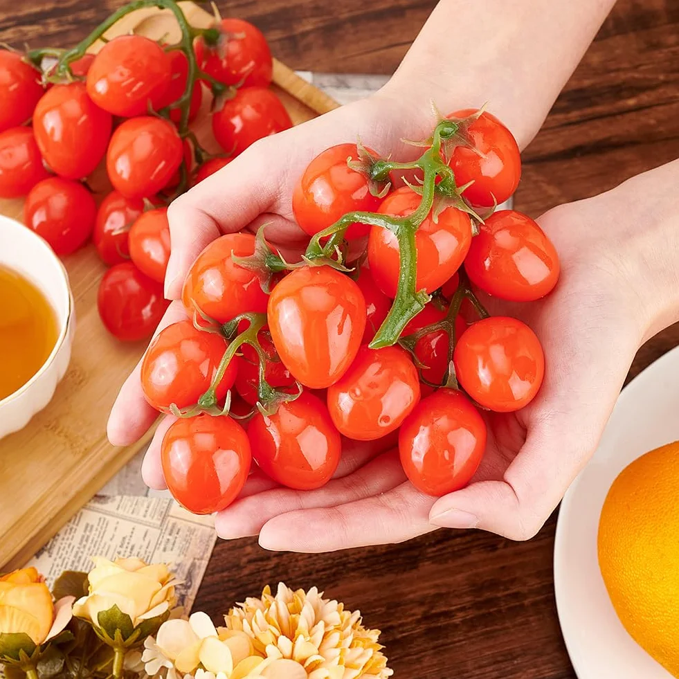 PH PandaHall 2pz Pomodori Finti Frutta Artificiale Realistica Rosso Decorativa per Cucina