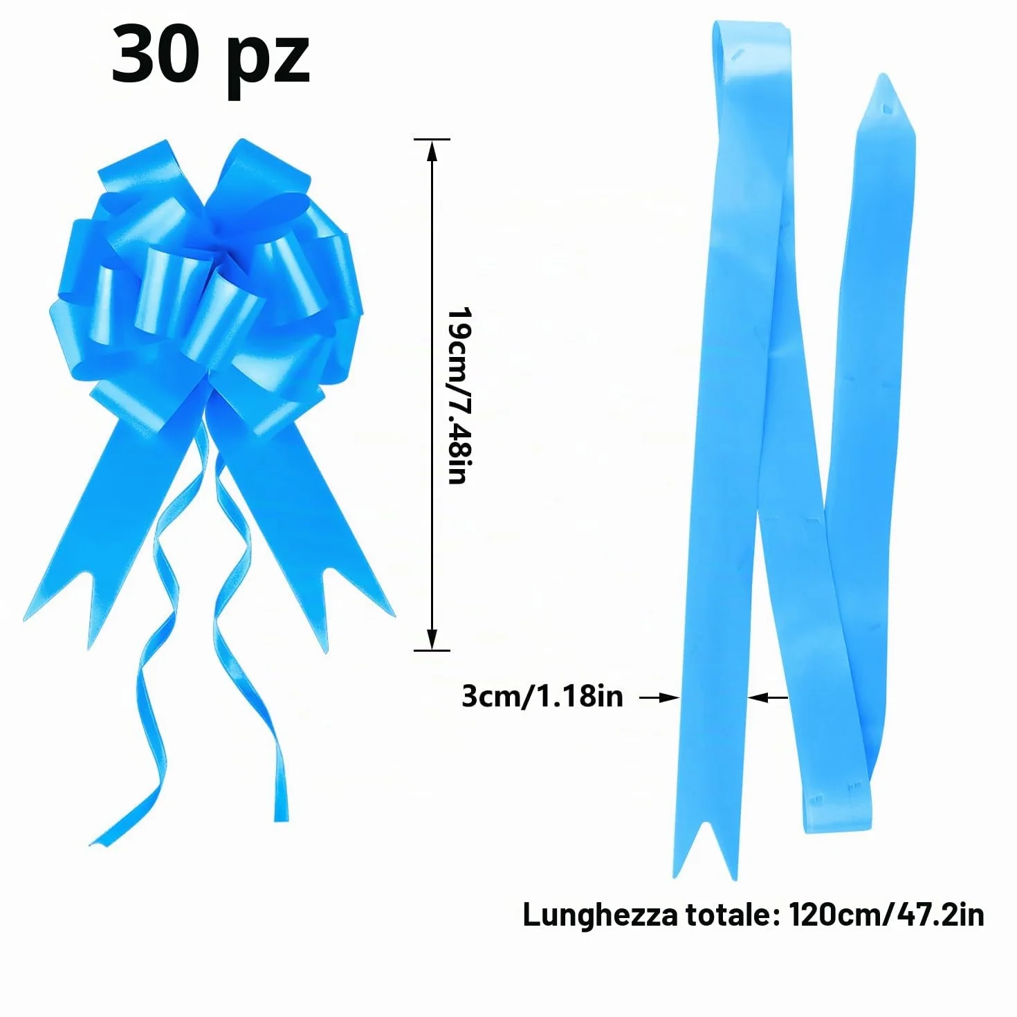 Coccarde Blu Matrimonio Auto Fiocchi 30 PCS Decorazione Feste